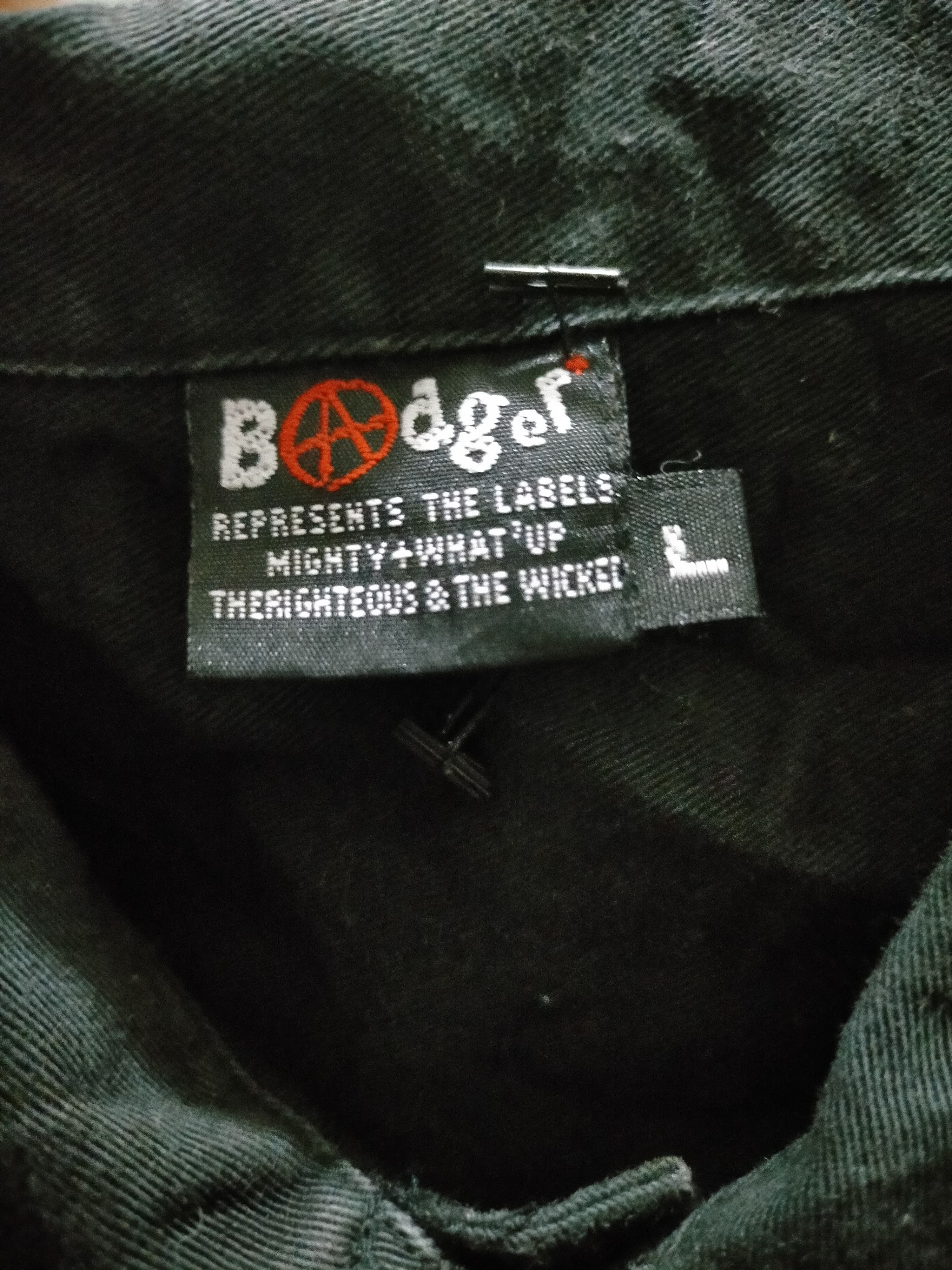 Japanese Brand Badger Anarchy Poem Seditionaries Distressed Button Up Shirt Size US L / EU 52-54 / 3 - 6 Thumbnail