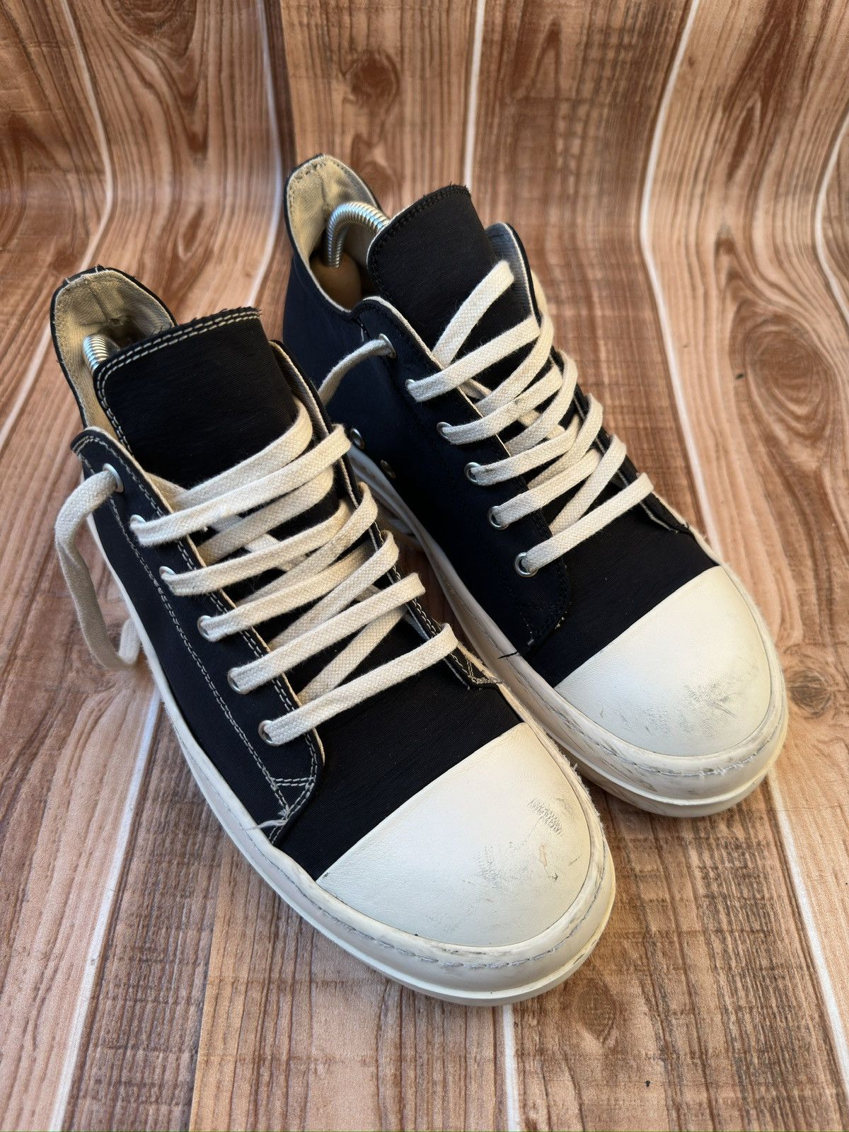 Rick Owens Rick Owens DRKSHDW Nylon Ramones Two Tone Stitch Lowtops Size US 8.5 / EU 41-42 - 1 Thumbnail