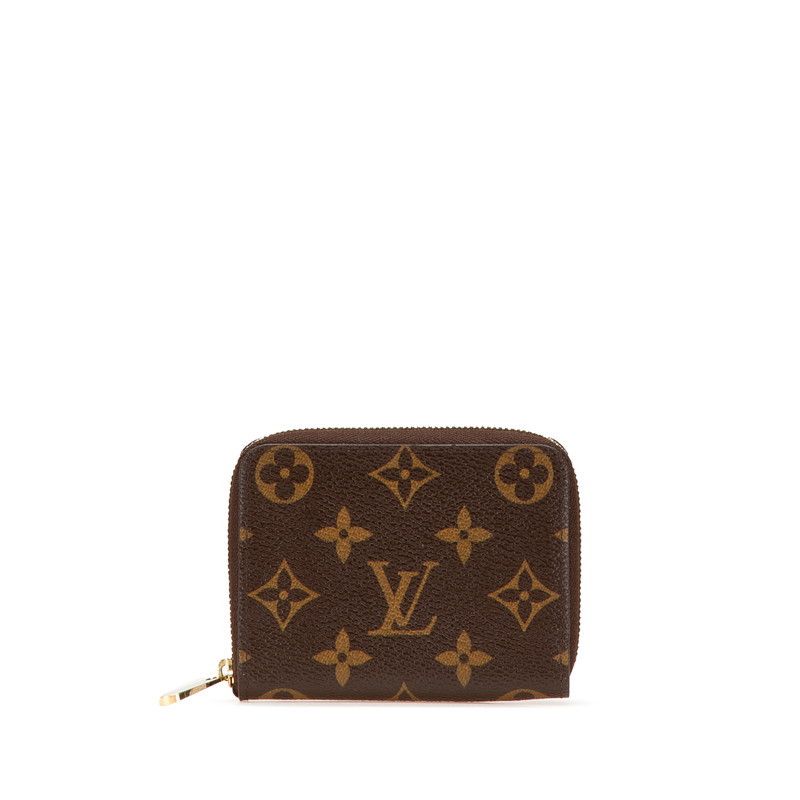 Louis Vuitton Louis Vuitton Monogram Canvas Zippy Coin Purse Brown M60067 Canvas Coin Case M60067, Women's