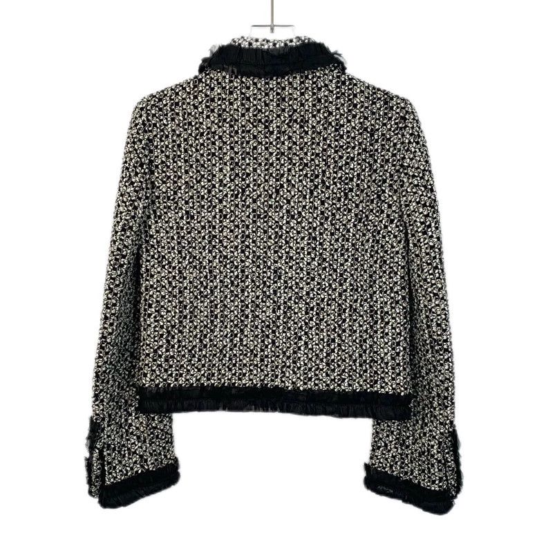 Gucci Gucci Size 36 Black puppy embroidered lapel coarse tweed s Size US XXS / EU 40 - 2 Thumbnail