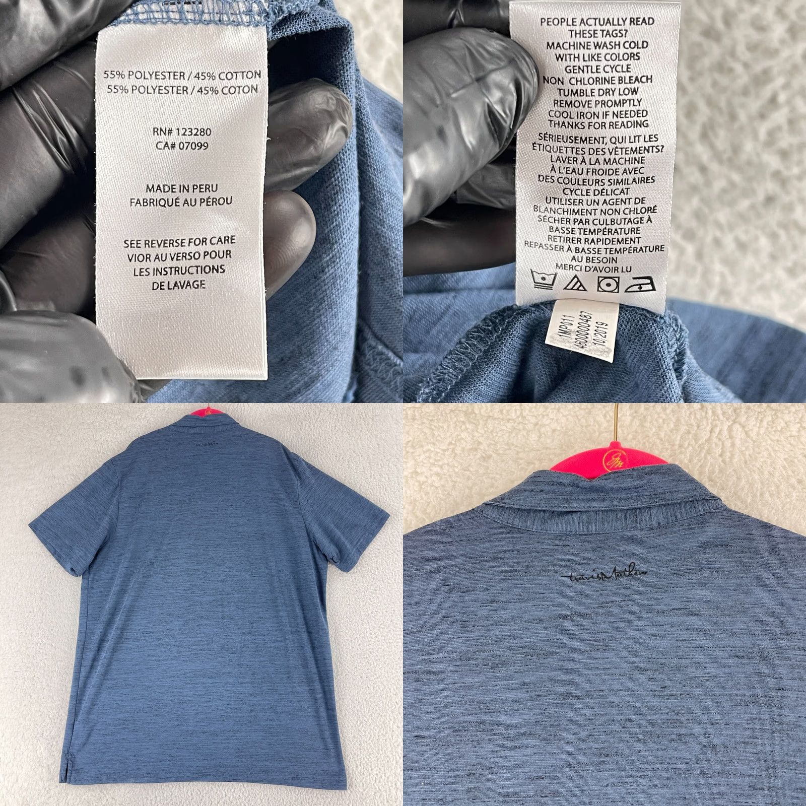 TravisMathew Travis Mathew Flying Tortilla Polo Shirt Mens XXL Heathered Blue Polo Shirt Casual Mens XXL Blue Travis Mathew Flying Tortilla Size US XXL / EU 58 / 5 - 8 Thumbnail