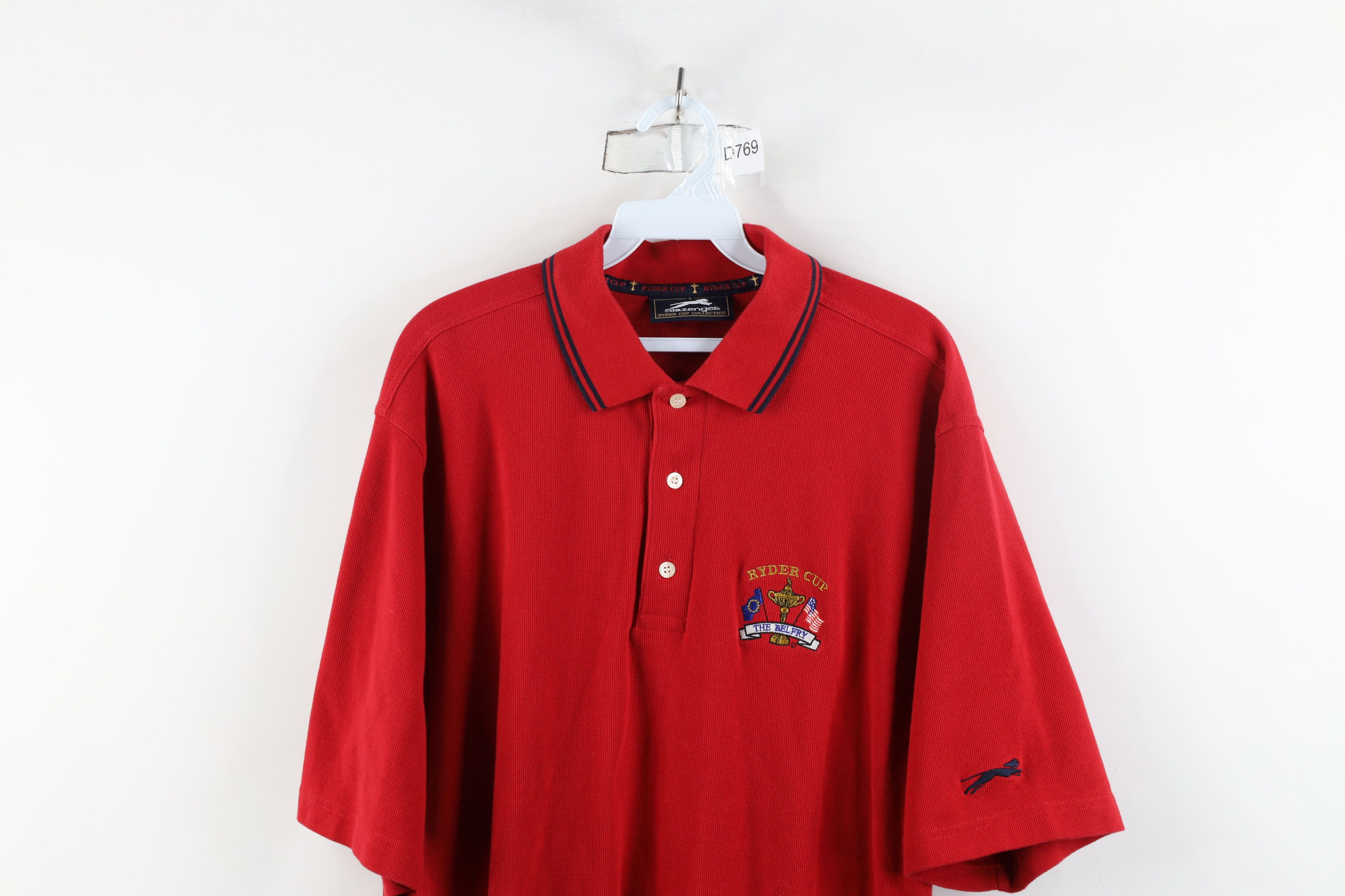 Vintage Vintage Y2K 2001 Knit Ryder Cup The Belfry Golf Polo Shirt Size US L / EU 52-54 / 3 - 2 Thumbnail