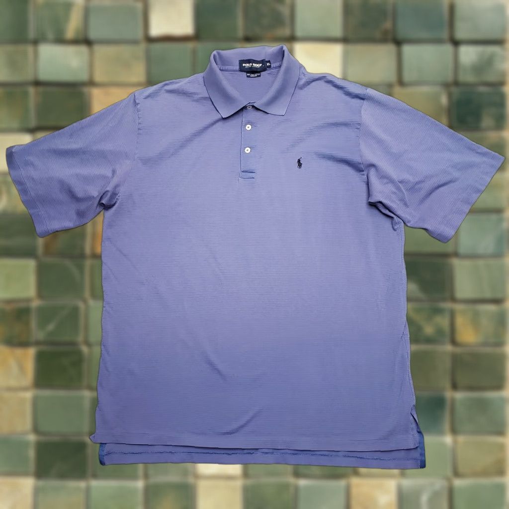Polo Ralph Lauren Polo Ralph Lauren Shirt Men XL Blue Ribbed 100% Pima Cotton Casual Polo Shirt Size US XL / EU 56 / 4 - 1 Thumbnail