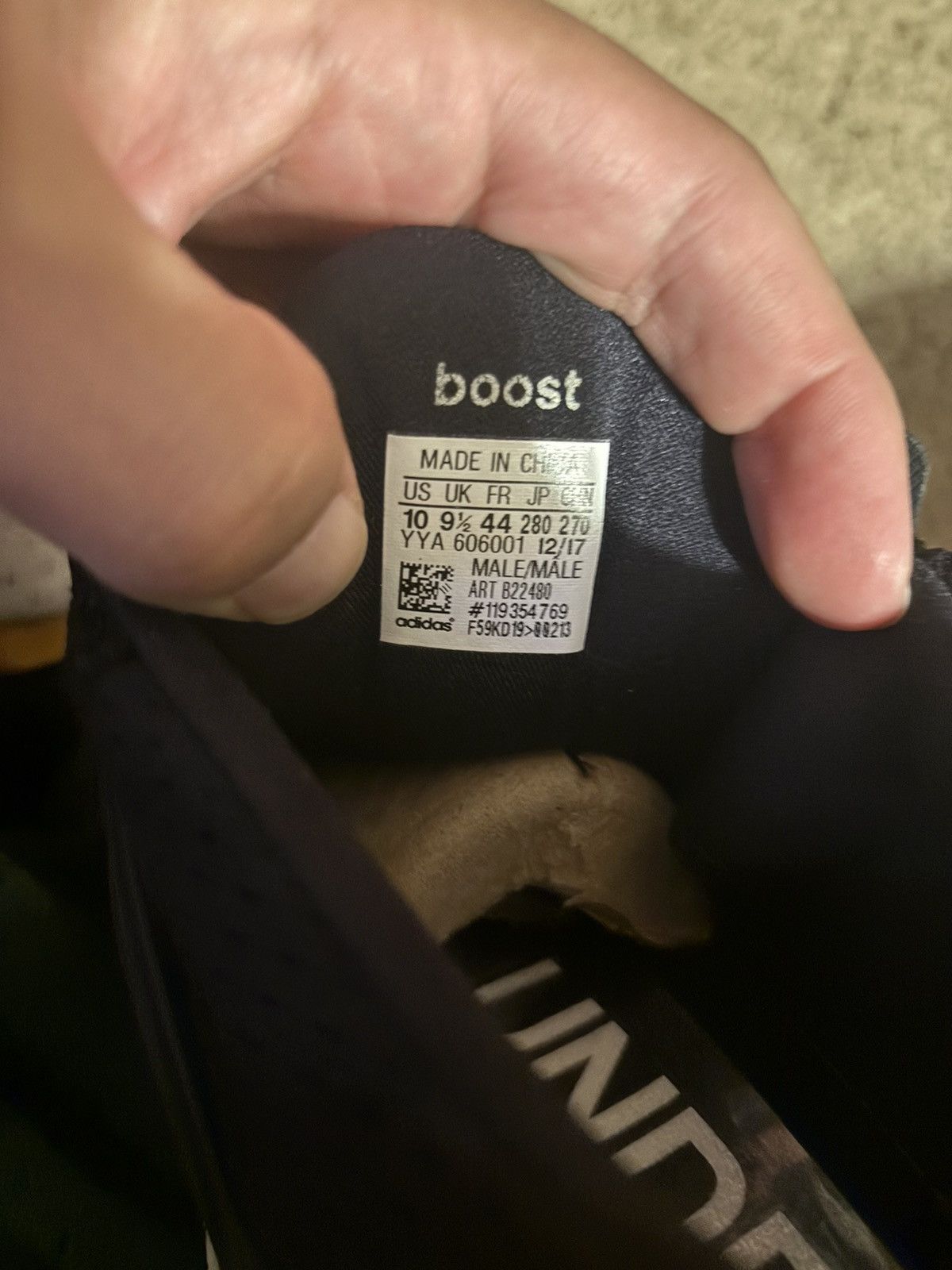 Adidas Adidas Undefeated ultra boost size 10 Size US 10 / EU 43 - 2 Thumbnail