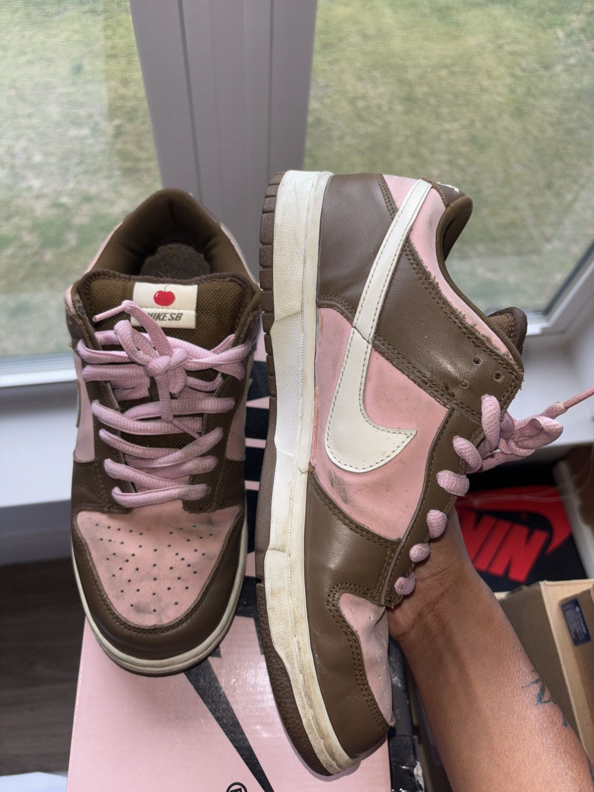 Nike Stussy x Nike Dunk Low Pro SB Cherry Size US 10 / EU 43 - 2 Thumbnail