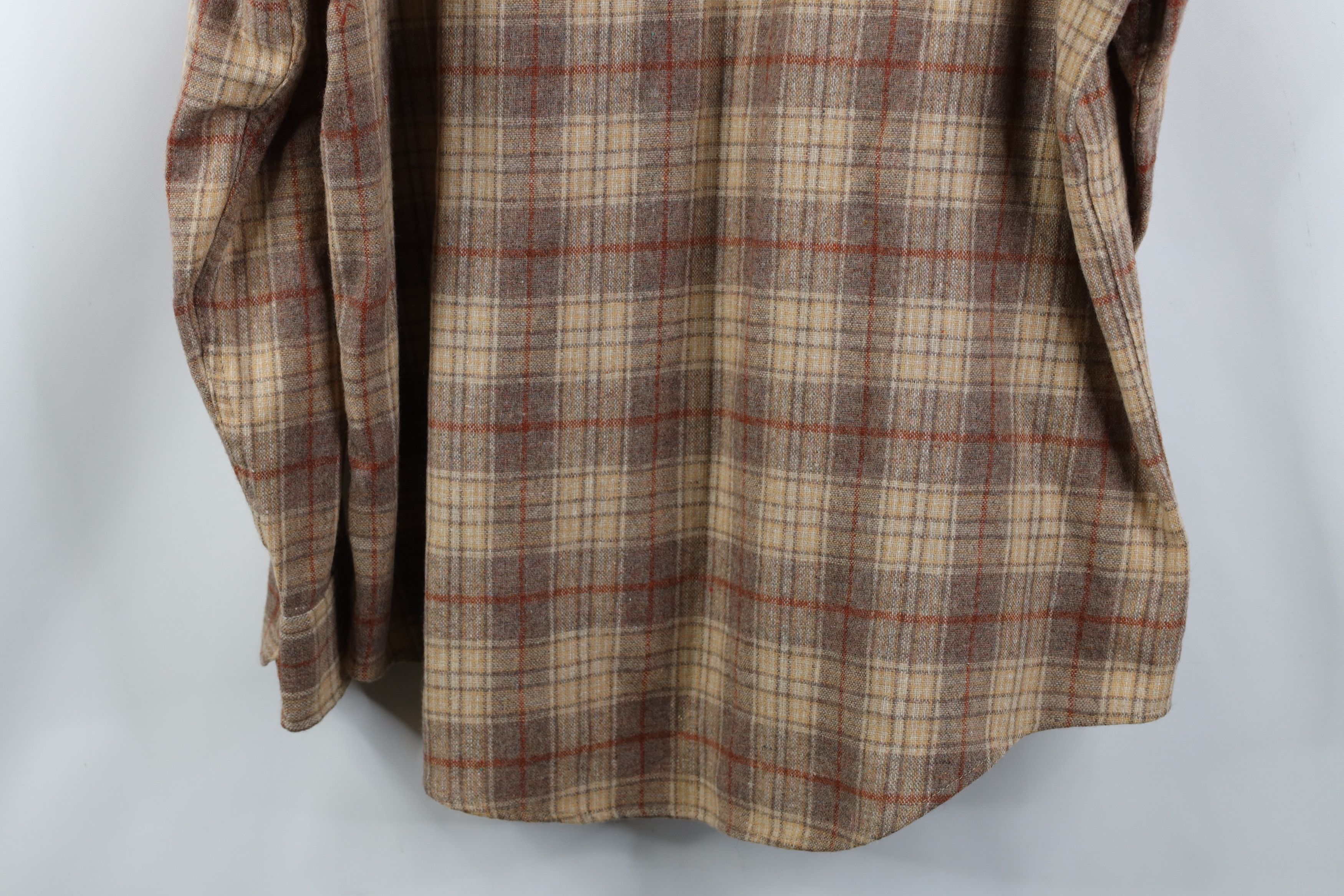 Vintage Vintage 70s Streetwear Wool Blend Collared Button Shirt Size US XL / EU 56 / 4 - 14 Thumbnail