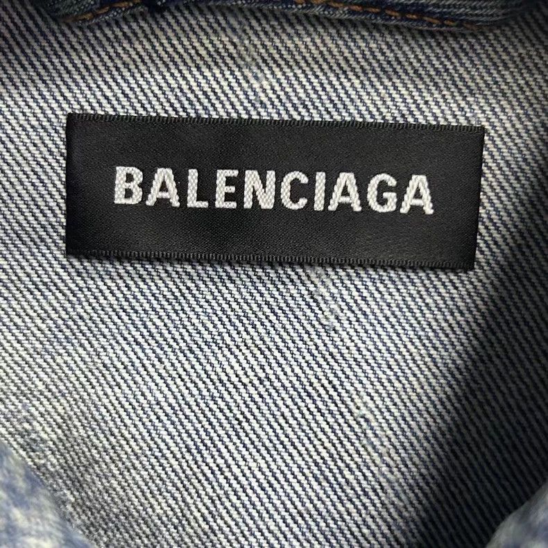 Balenciaga Balenciaga Balenciaga Logo Denim Jacket in Blue-2506 Size US L / EU 52-54 / 3 - 3 Thumbnail