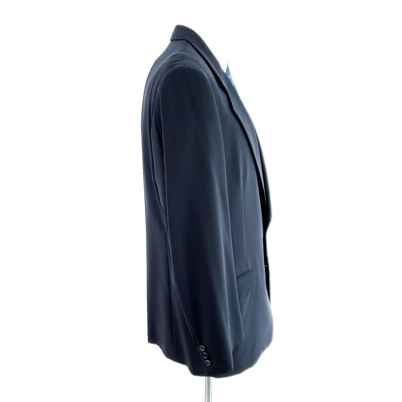 Hickey Freeman Hickey Freeman Boardroom Wool 2 Button Suit Jacket 42R Blue Size 42R - 6 Thumbnail