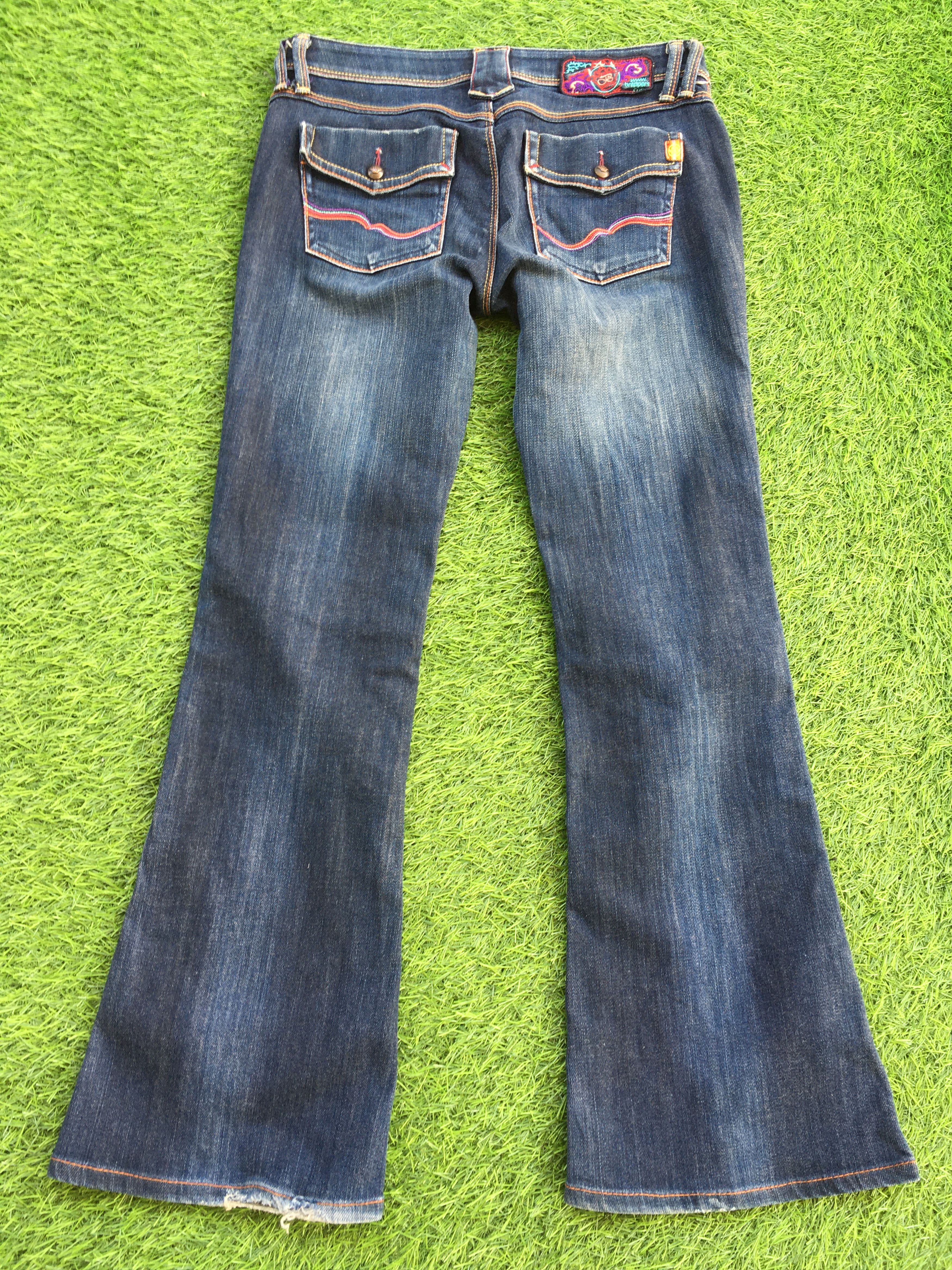 Japanese Brand Y2K Low Rise Distressed Flare Jeans D-1208 Size 26" / US 2 / IT 38 - 1 Thumbnail