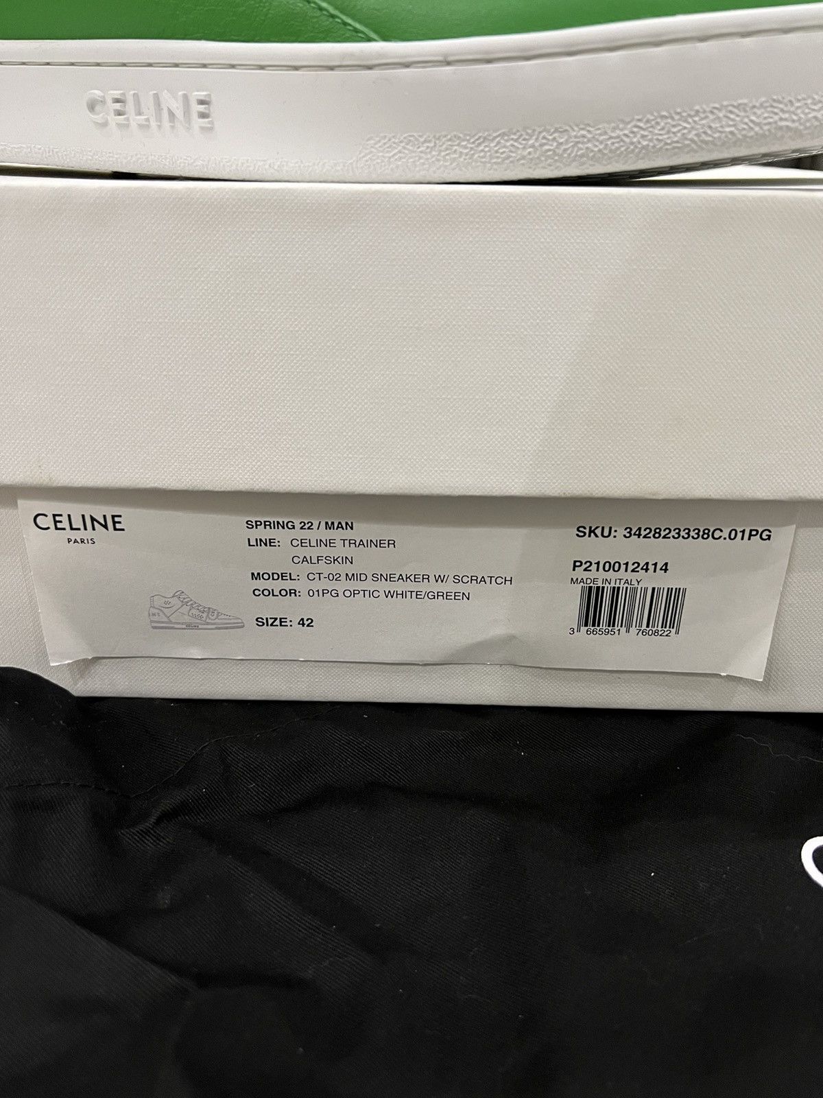 Celine Celine CT-02 MID SNEAKER WHITE/GREEN Size US 9 / EU 42 - 13 Thumbnail