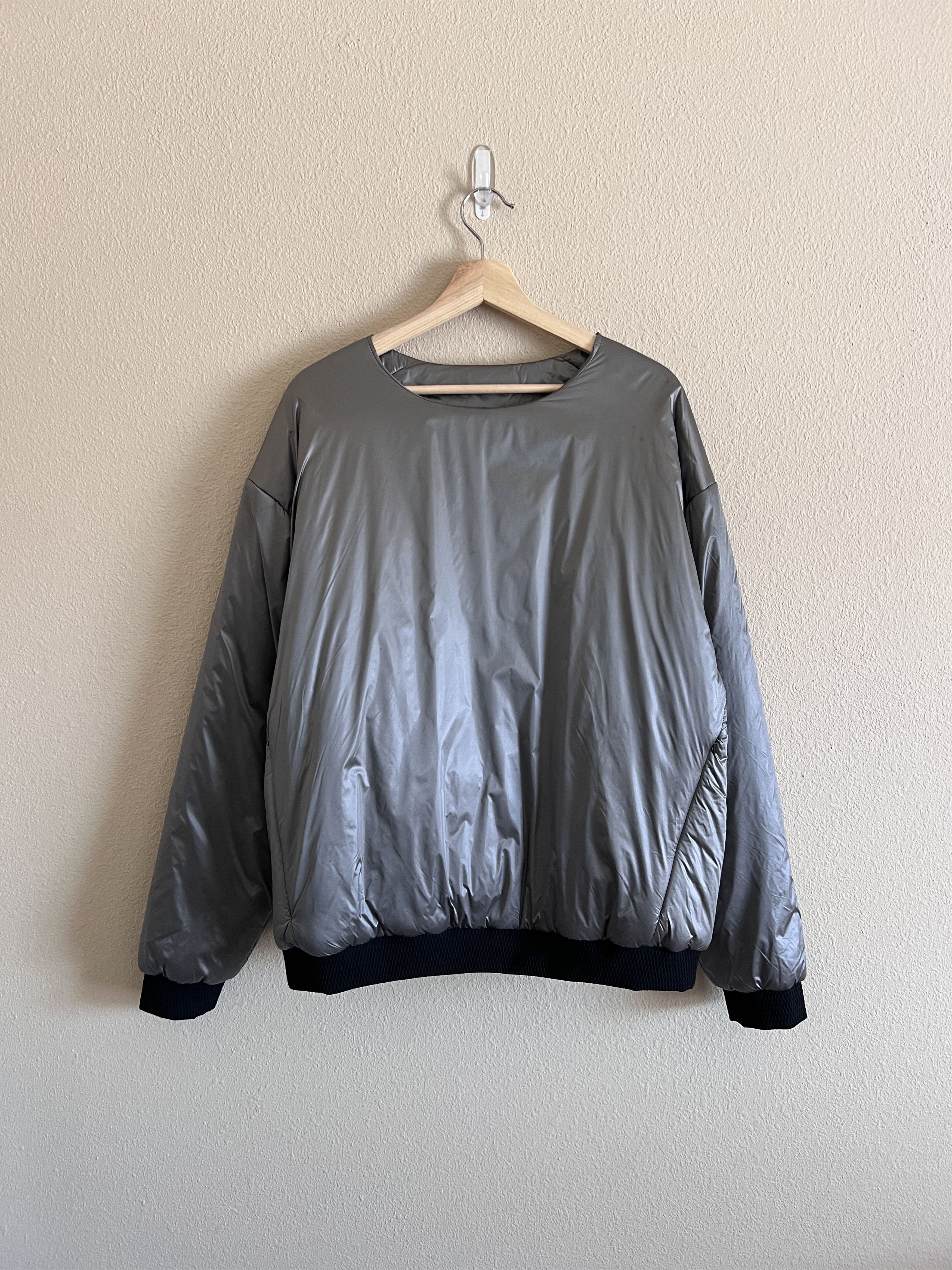 image of Acronym S32-Px Nylon Primaloft Insulated Sweatshirt in Silver, Men's (Size Medium)