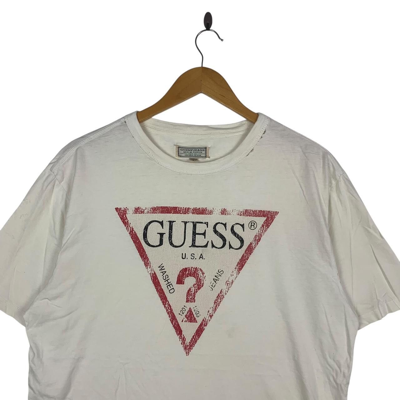 Vintage Vintage GUESS USA JEANS Collection Distress Design Tee Shirt Size US S / EU 44-46 / 1 - 2 Thumbnail