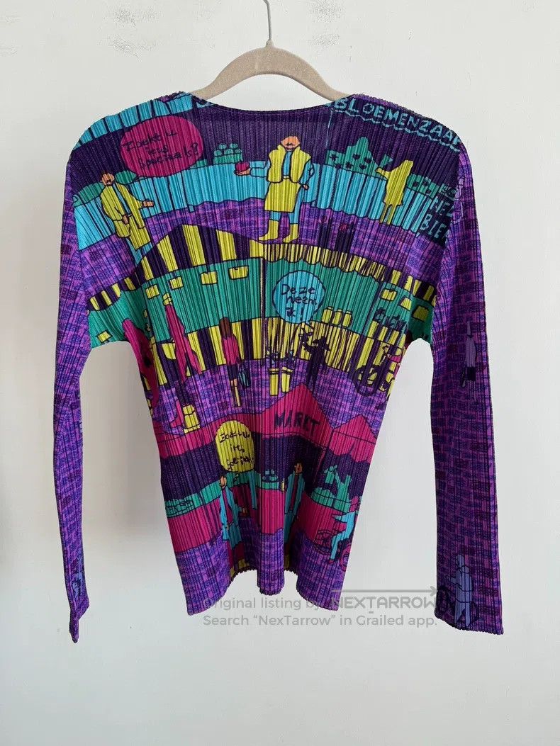Issey Miyake Issey Miyake Purple Long Sleeve Size L / US 10 / IT 46 - 2 Thumbnail