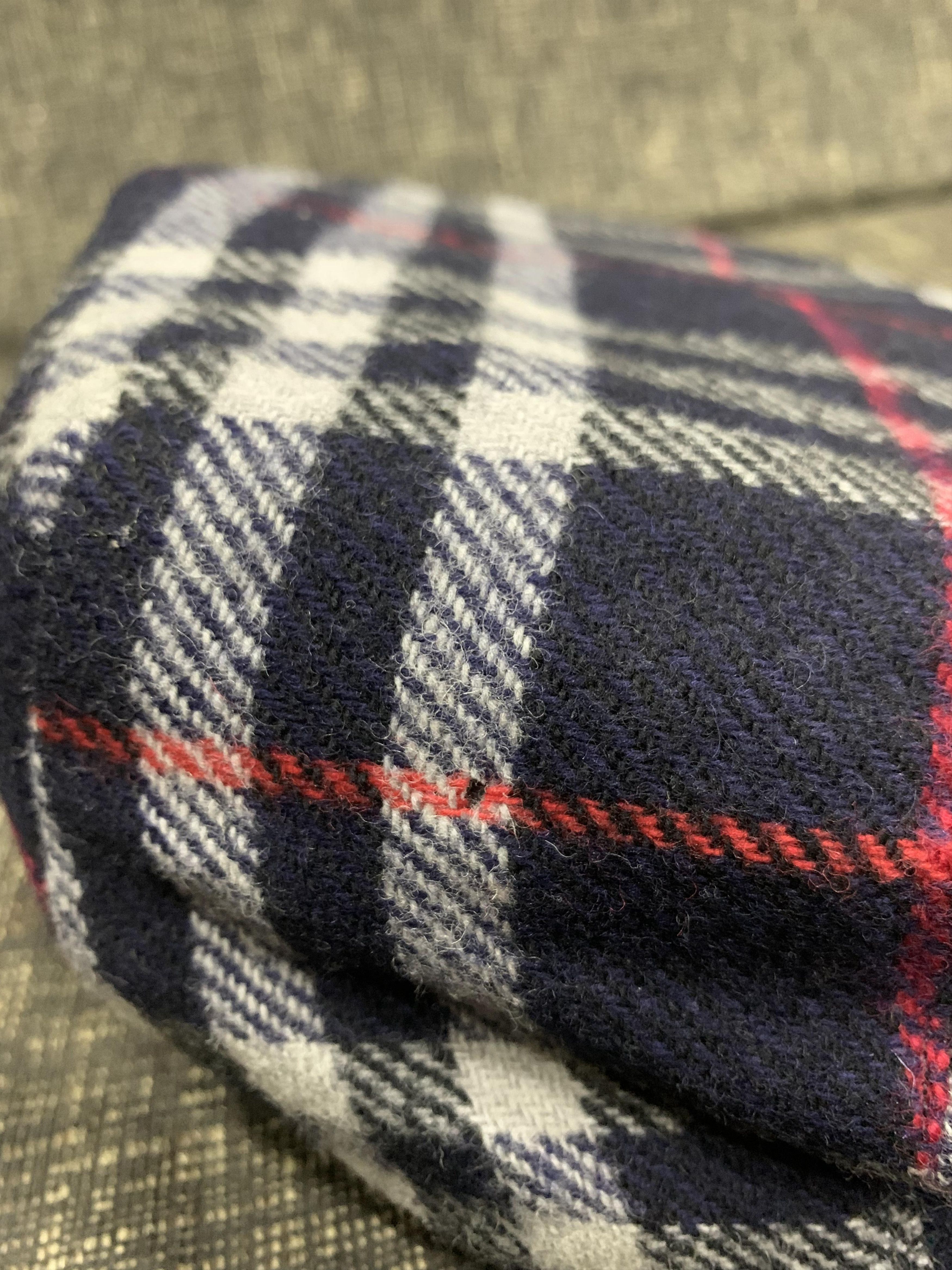 Burberry Burberrys Nova Check Flat Cap Navy Blue Red Tartan Pattern Size ONE SIZE - 2 Thumbnail