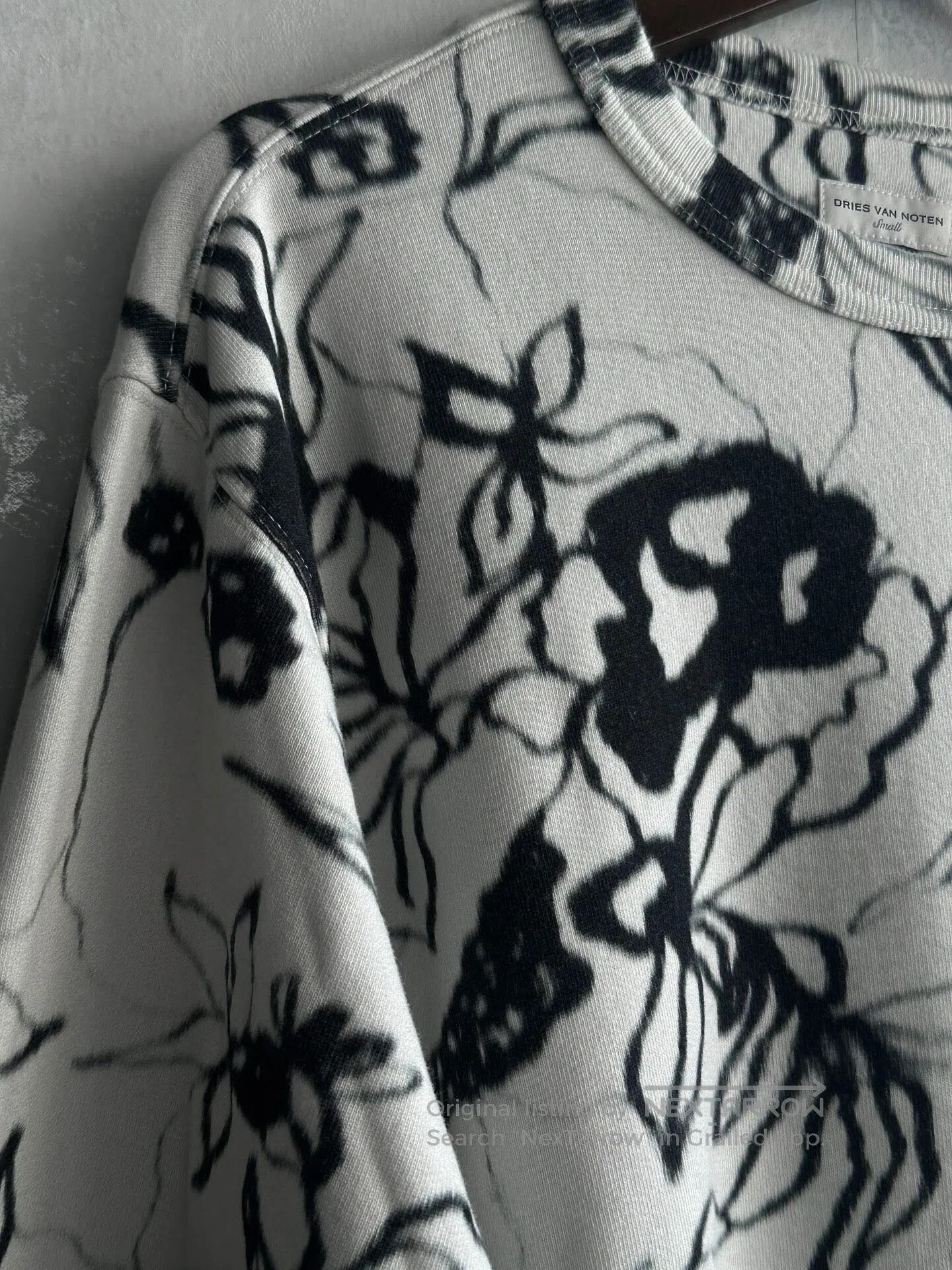 Dries Van Noten dries van noten Ink-wash floral hoodie| Size US S / EU 44-46 / 1 - 3 Thumbnail