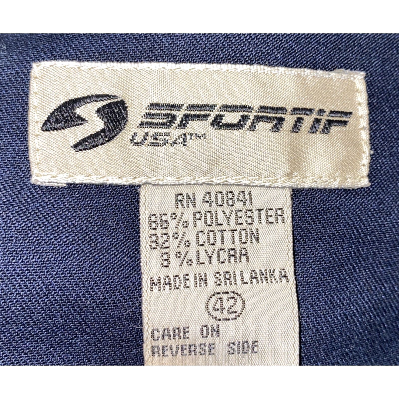 Vintage Sportif Mens Casual Shorts Navy Blue STRETCH Polyester Blend 42 Regular Waist 42 Front Flat Blue Mens Size US 42 / EU 58 - 5 Thumbnail
