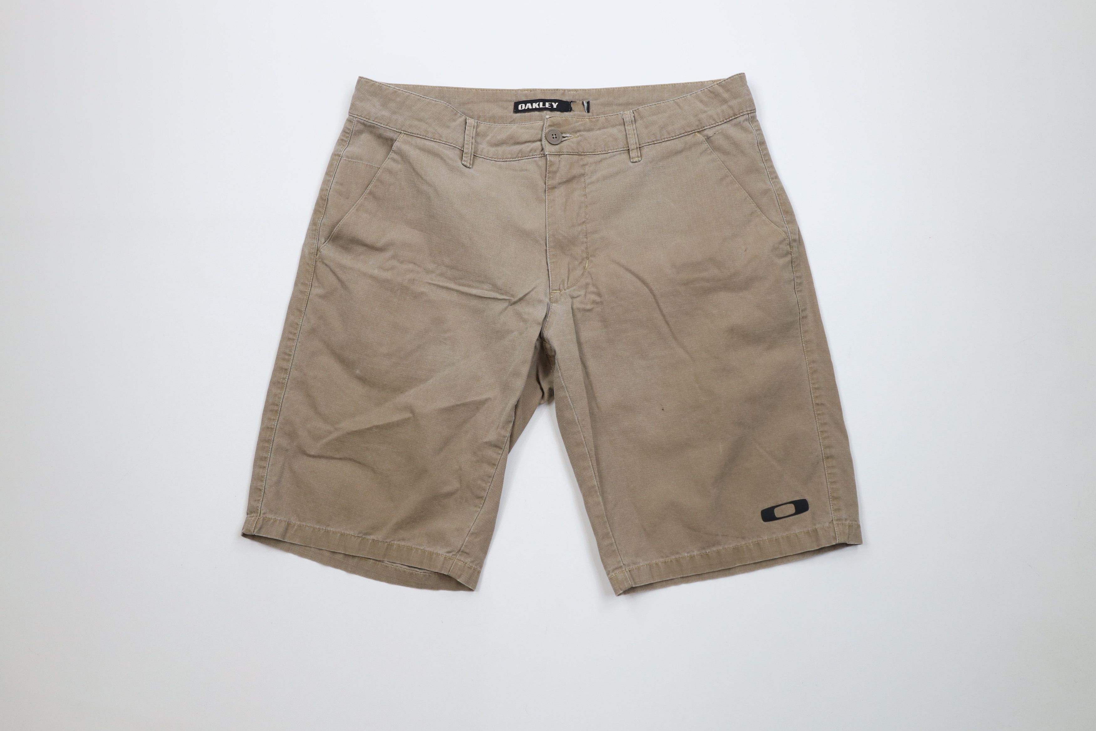 Oakley Vintage Oakley O Logo Ripstop Above Knee Shorts Brown Cotton Size US 34 / EU 50 - 1 Thumbnail