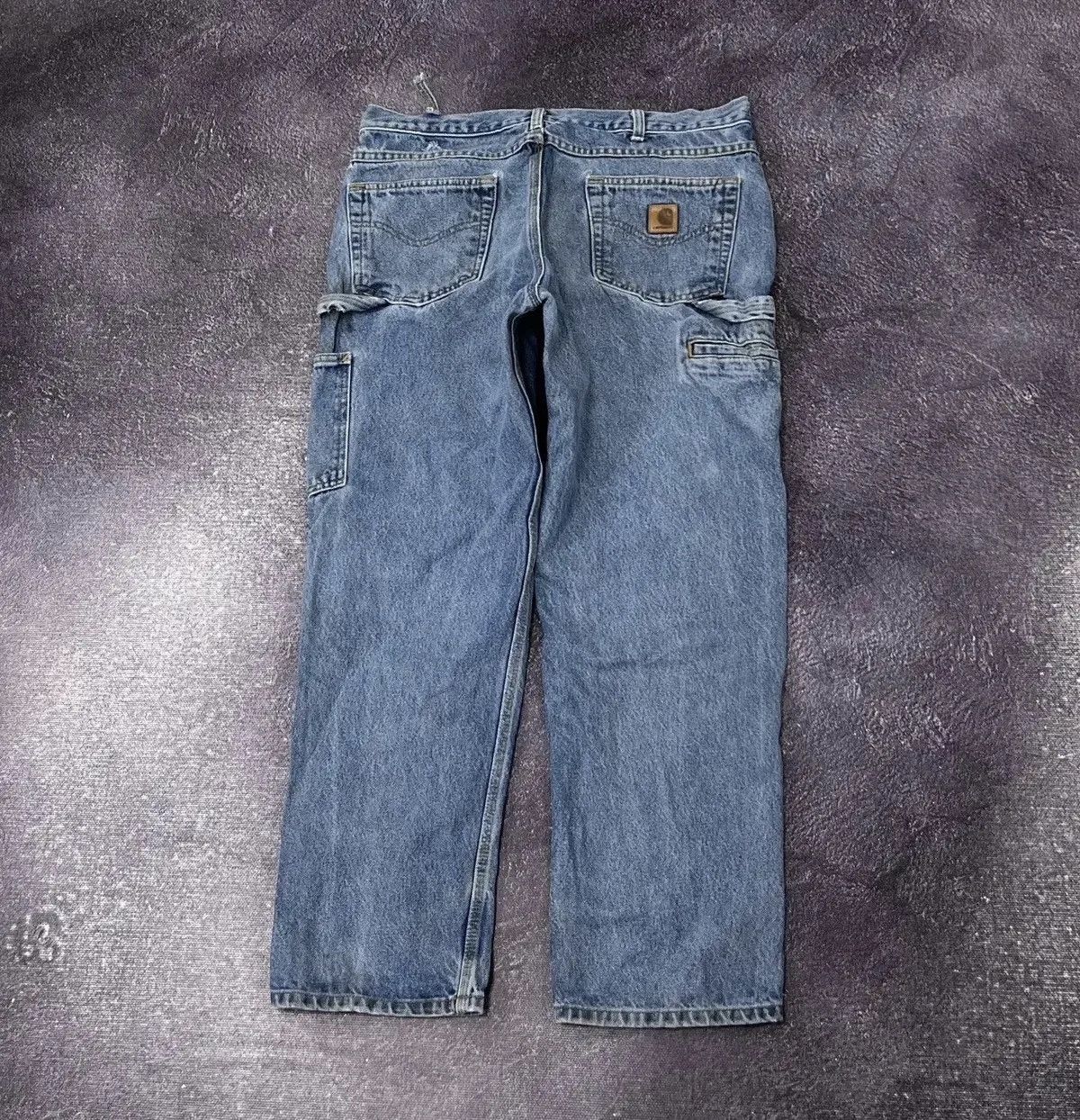 Carhartt × Vintage Vintage Carhartt American Blue Work Hype Baggy Jeans Size US 36 / EU 52 - 1 Thumbnail