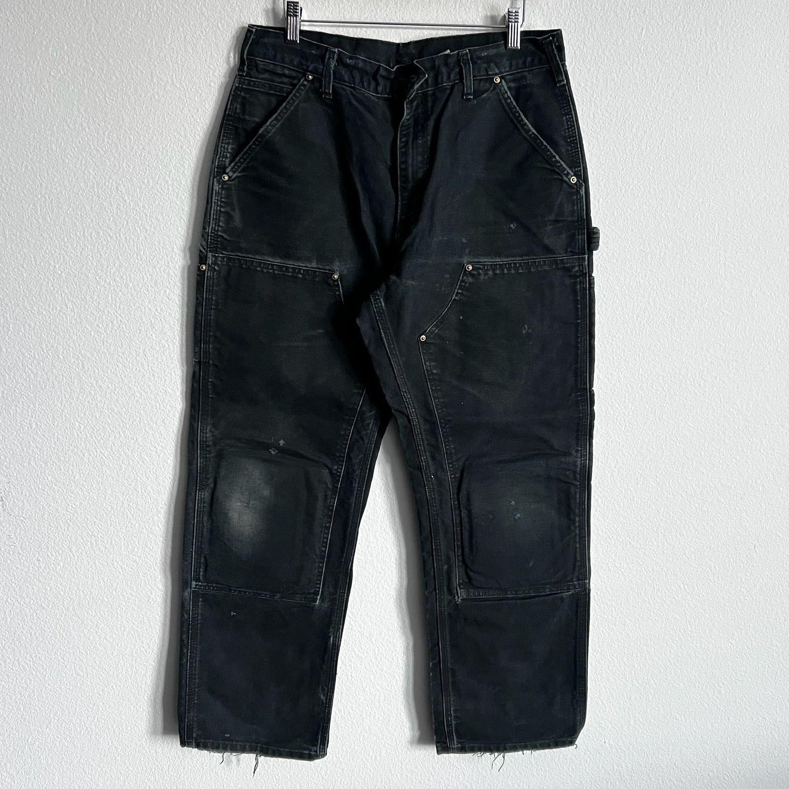 Carhartt × Vintage Carhartt Double Knee Pants Faded Black | Grailed