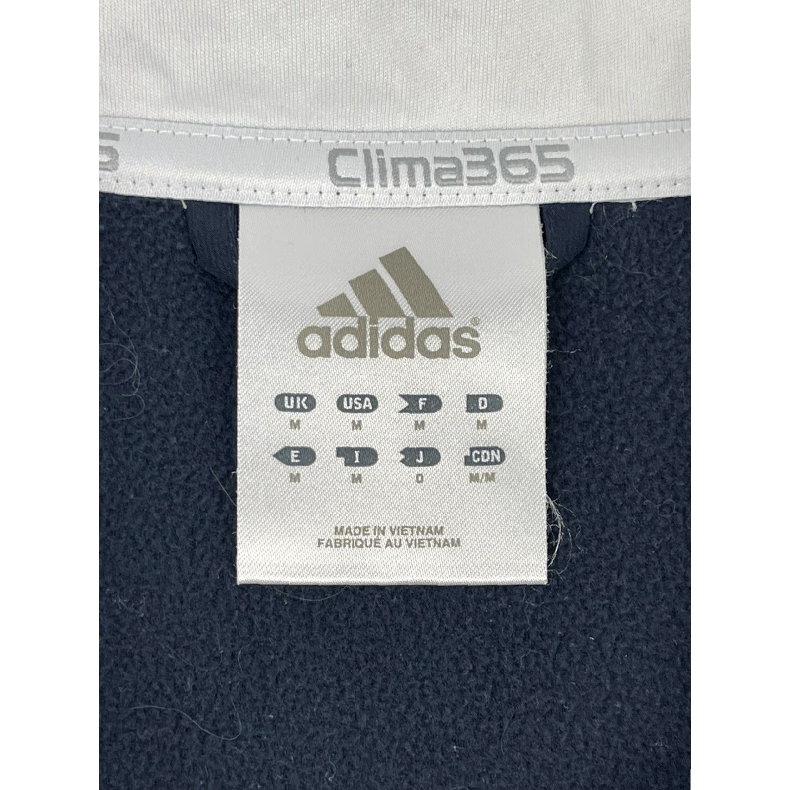 Adidas Adidas Mens Windbreaker Jacket Zip Full Hoodie Striped Blue M Size US M / EU 48-50 / 2 - 2 Thumbnail