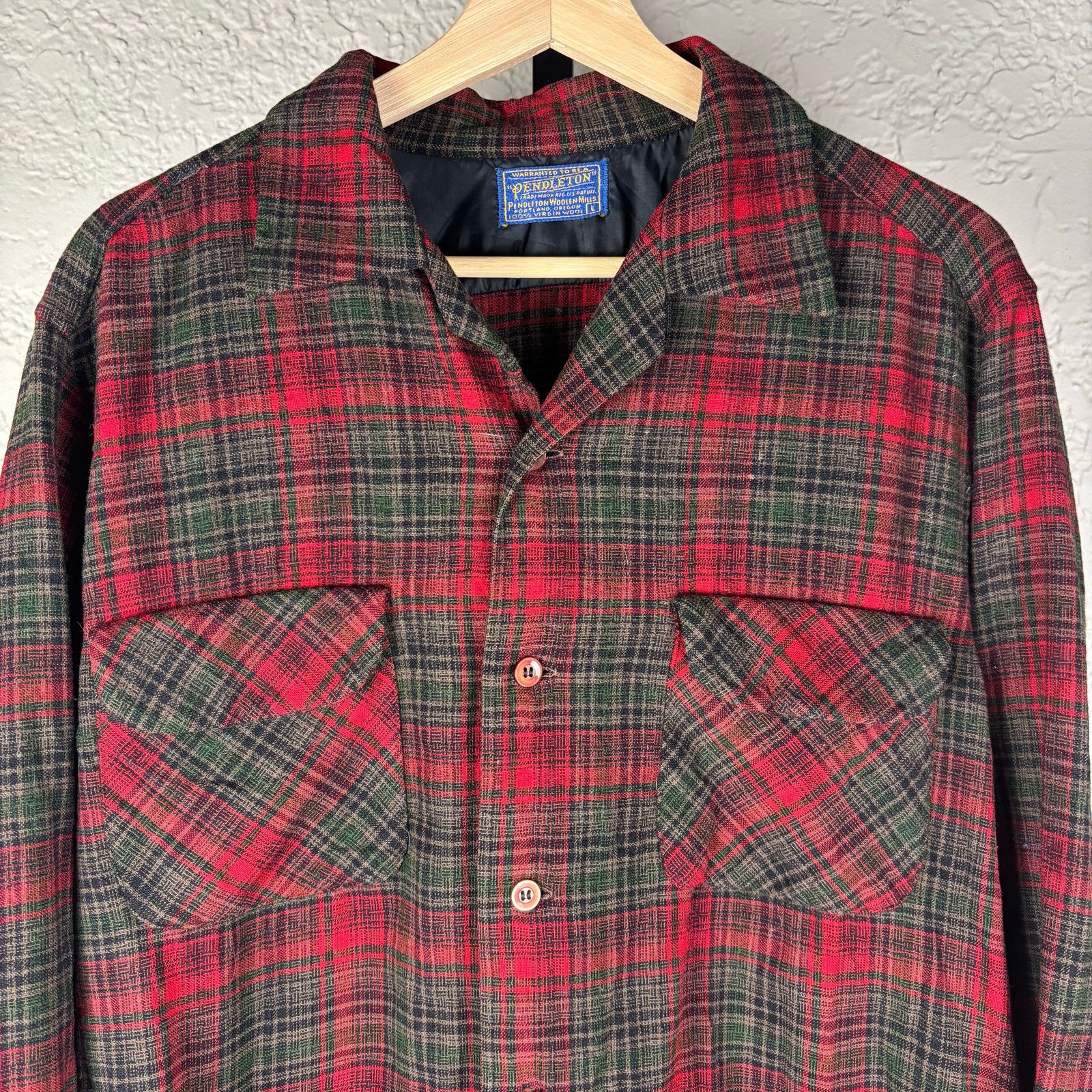 Pendleton Pendleton Vintage 1962 Wool Plaid Large Button Down Flannel Size US L / EU 52-54 / 3 - 2 Thumbnail