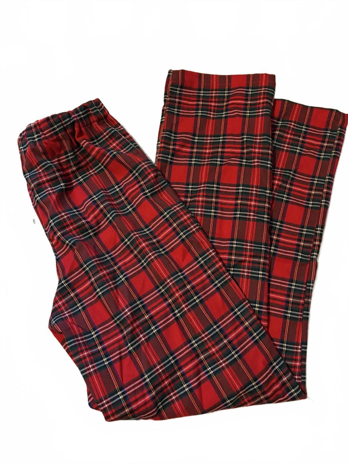 Other Brandy Melville Tilden High Rise Red Plaid Women's Pants Size 28" / US 6 / IT 42 - 2 Thumbnail