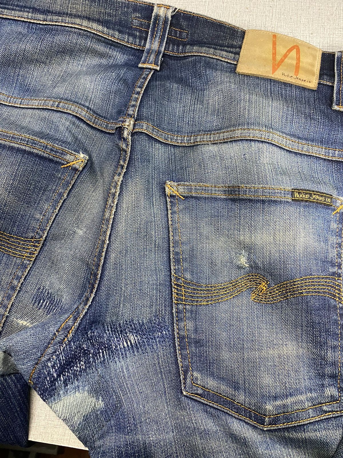 Nudie Jeans NUDIE JEANS DISTRESSED DENIM SLIM SKINNY FIT JEANS Size US 31 - 13 Thumbnail
