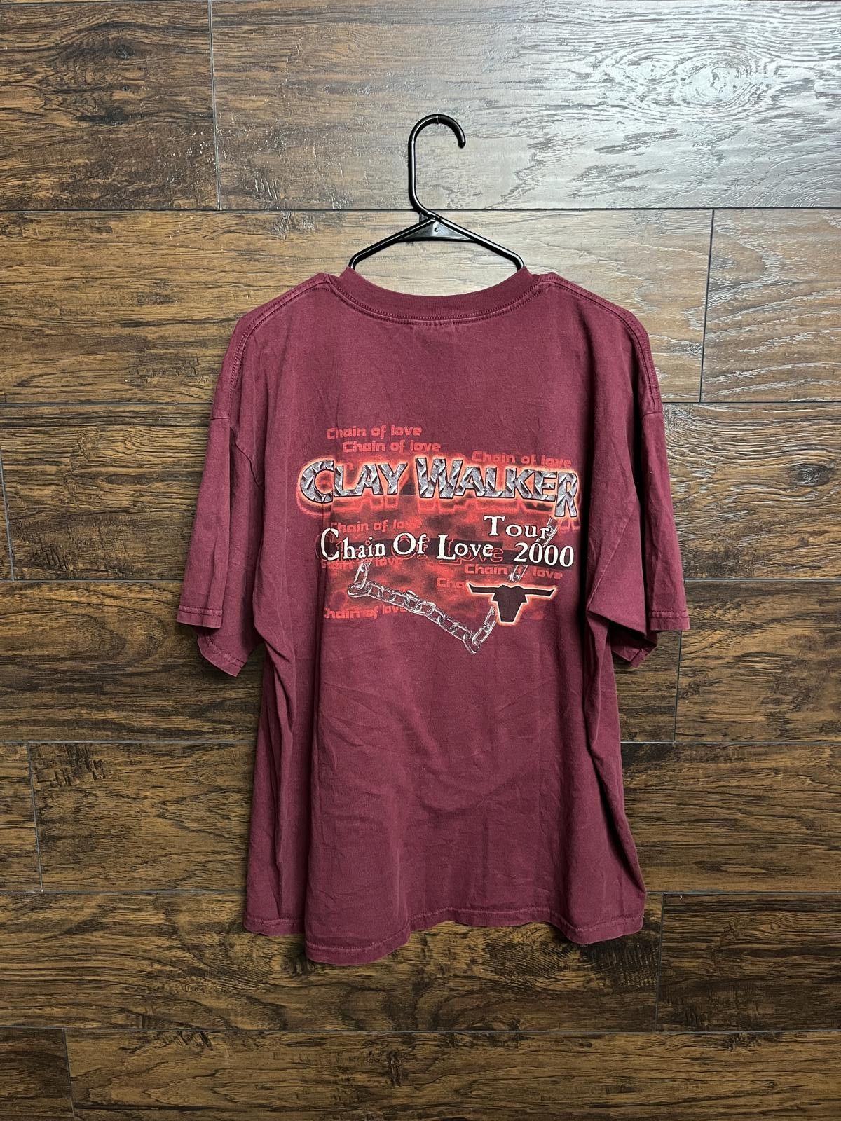 Gildan Clay Walker Country Tour Tee - Song Chain of Love 2000 - XL Size US XL / EU 56 / 4 - 2 Thumbnail