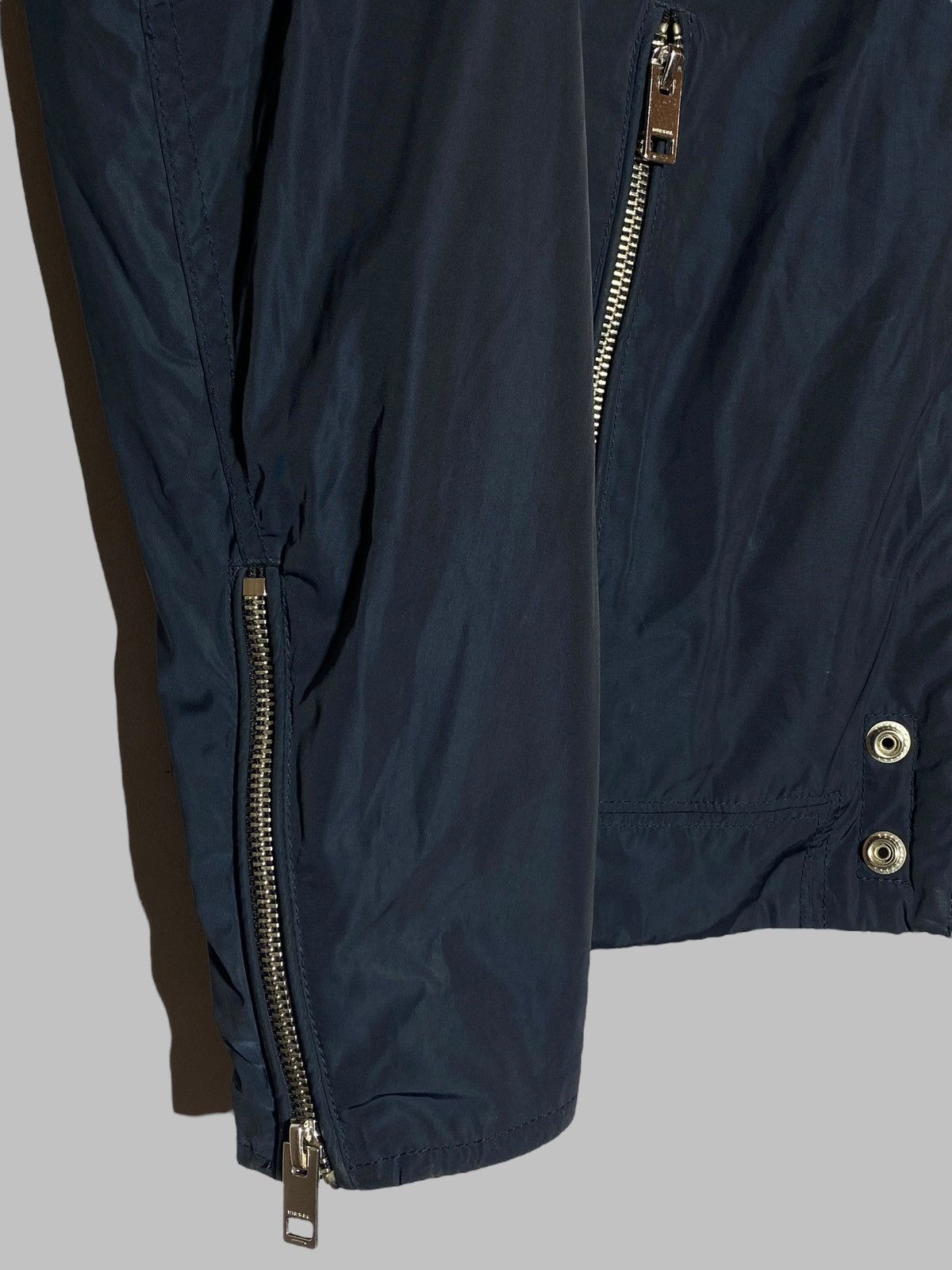 Diesel 🔥 DIESEL TECH ZIP WINDBREAKER JACKET Y2K MOTOCORE STYLE 🔥 Size US M / EU 48-50 / 2 - 4 Thumbnail