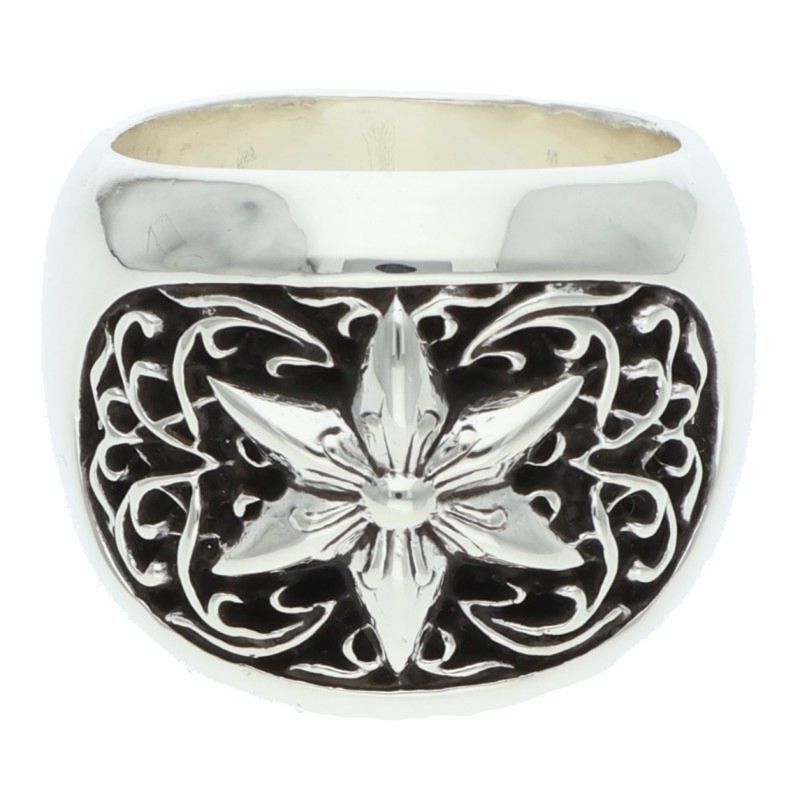 Chrome Hearts Chrome Hearts Classic Oval Star Silver Ring Size ONE SIZE - 1 Thumbnail