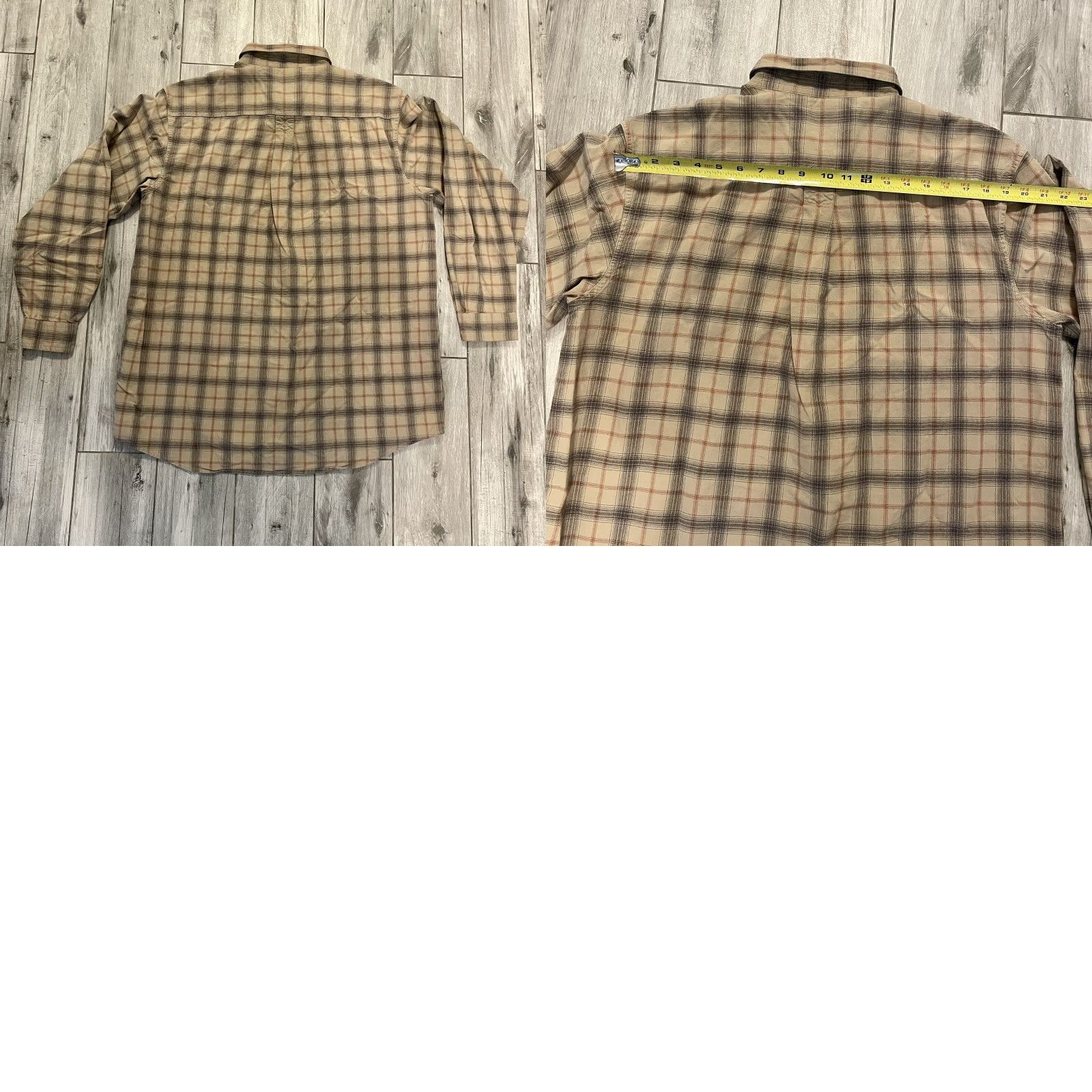 Vintage VINTAGE L.L. Bean Flannel Shirt Mens XLT Button-Down Plaid Brown Red 90s Classic Western USA Outdoor Belted Pocketed Easy Care Breather Size US XL / EU 56 / 4 - 8 Thumbnail