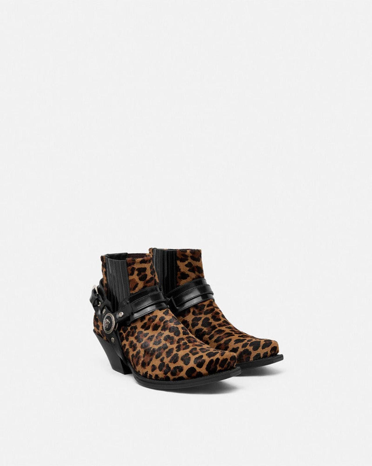 Versace Versace Leopard Texano Ankle Boots Size US 5 / IT 35 - 2 Thumbnail