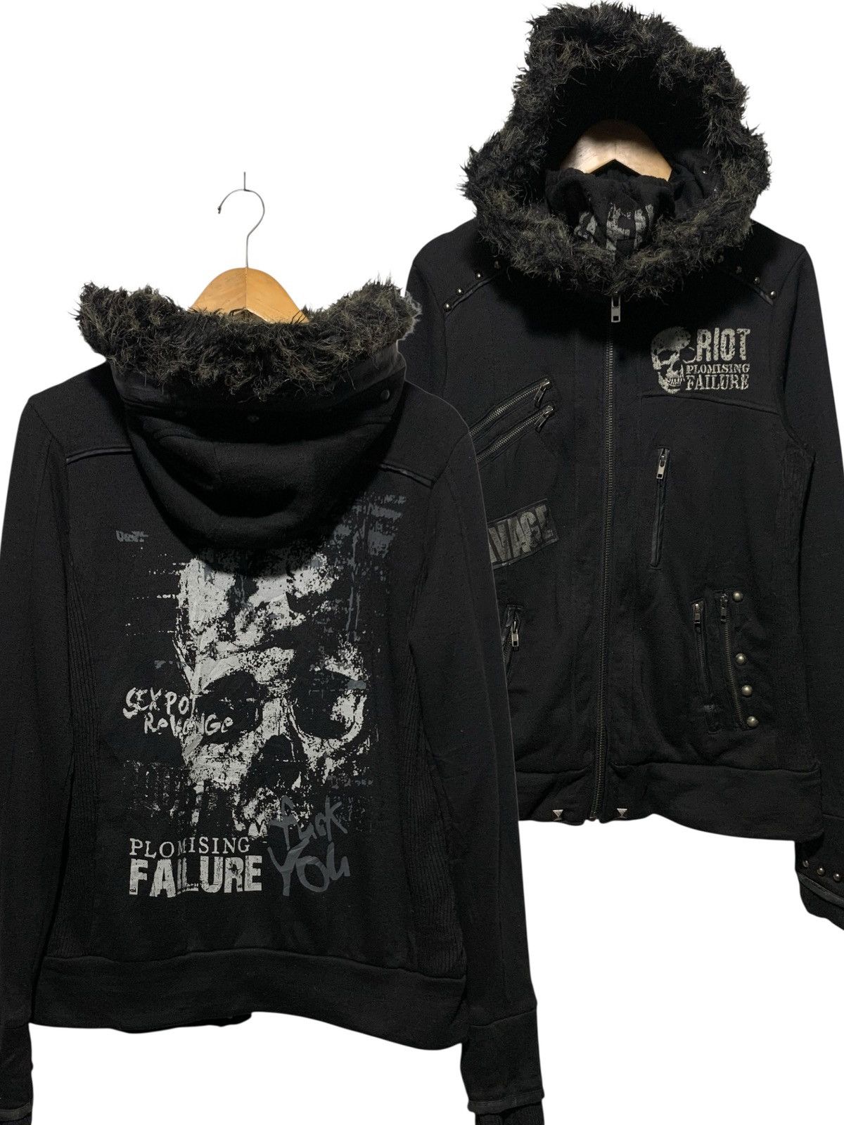 Sex Pot ReVeNGe SEXPOT REVENGE FUCKYOU RIOT BAD FILTH MASK SKULL FUR HOODIE Size US M / EU 48-50 / 2 - 2 Thumbnail