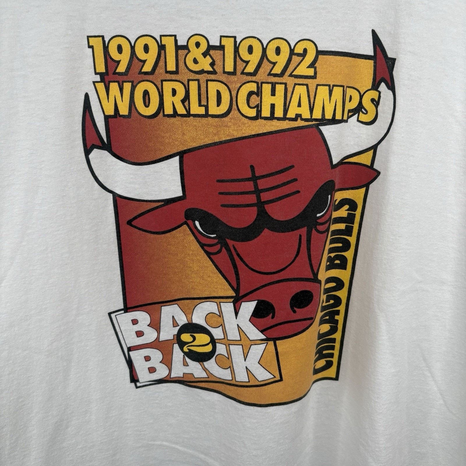 NBA Vintage 1992 Back To Back Champs Chicago Bulls Size XL Size US XL / EU 56 / 4 - 2 Thumbnail
