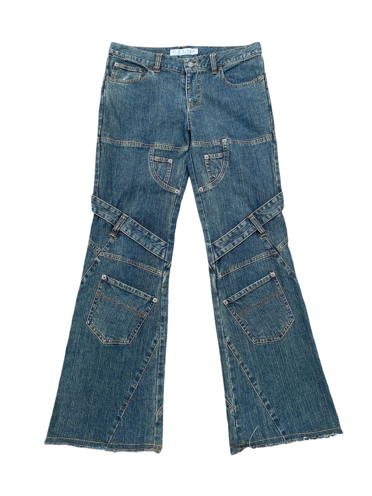 If Six Was Nine × Japanese Brand × Tornado Mart 1990s - Pride International Design Flare Jeans Size US 30 / EU 46 - 2 Thumbnail