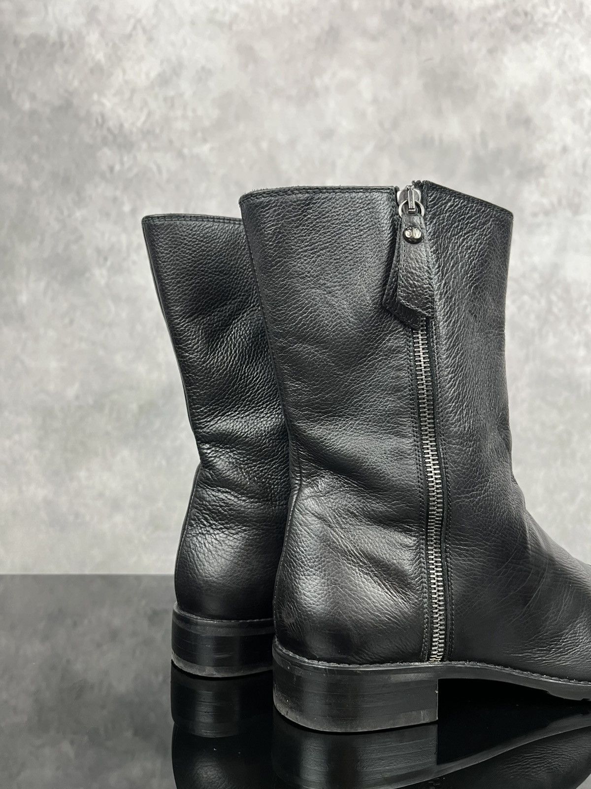 Stuart Weitzman Stuart Weitzman Black Leather Cap Toe Ankle Boots | EU 37.5 Size US 6.5 / IT 36.5 - 5 Thumbnail
