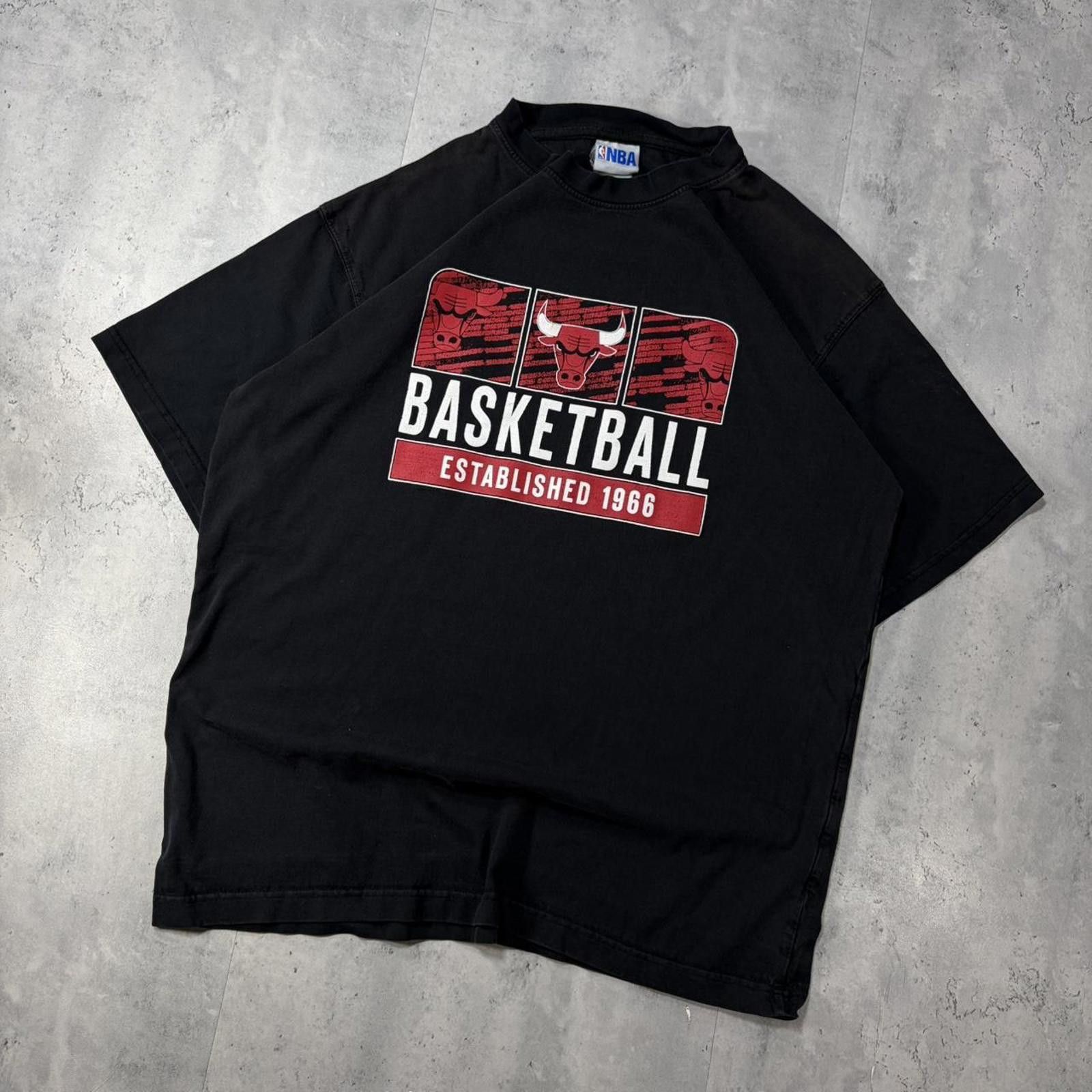 NBA Y2K Black NBA Chicago Bulls Basketball T-Shirt Size US L / EU 52-54 / 3 - 3 Thumbnail