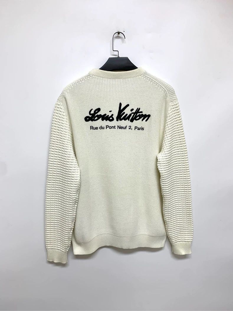 Louis Vuitton Louis Vuitton Off-white knitted sweater Size US L / EU 52-54 / 3 - 8 Thumbnail