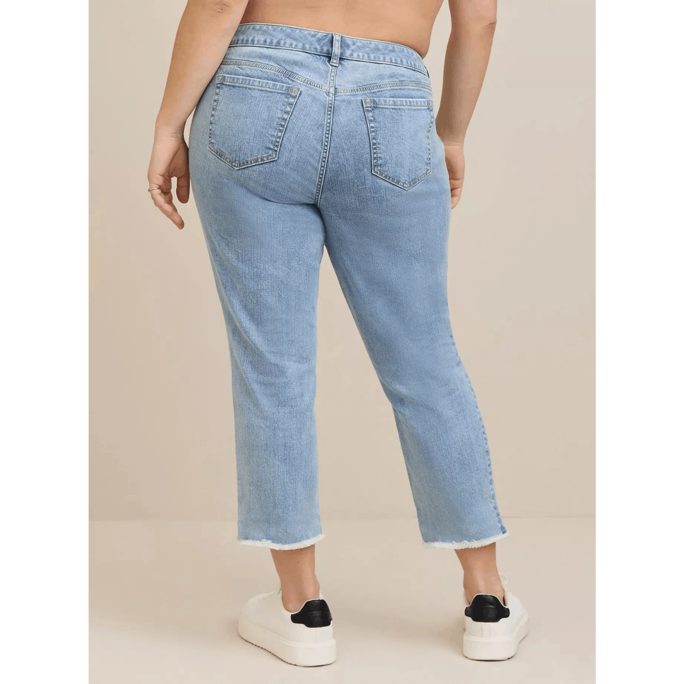 Torrid Torrid Crop Boyfriend Straight Vintage Stretch Mid-Rise Jean Size 38" / US 16 / IT 52 - 3 Thumbnail