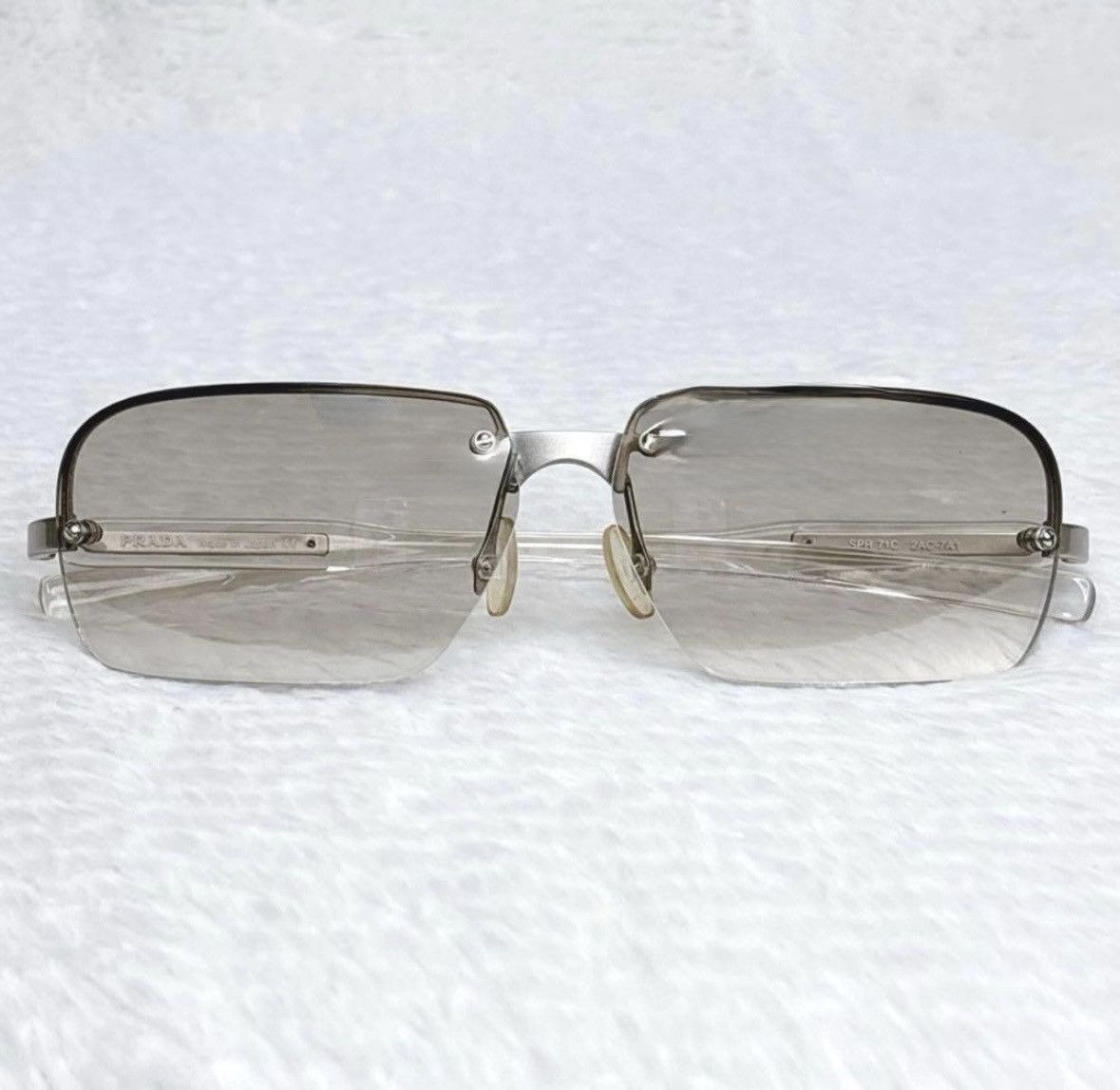 Prada Y2K Chrome Wave Black Sunglasses Vintage circa SS 2004 | Grailed