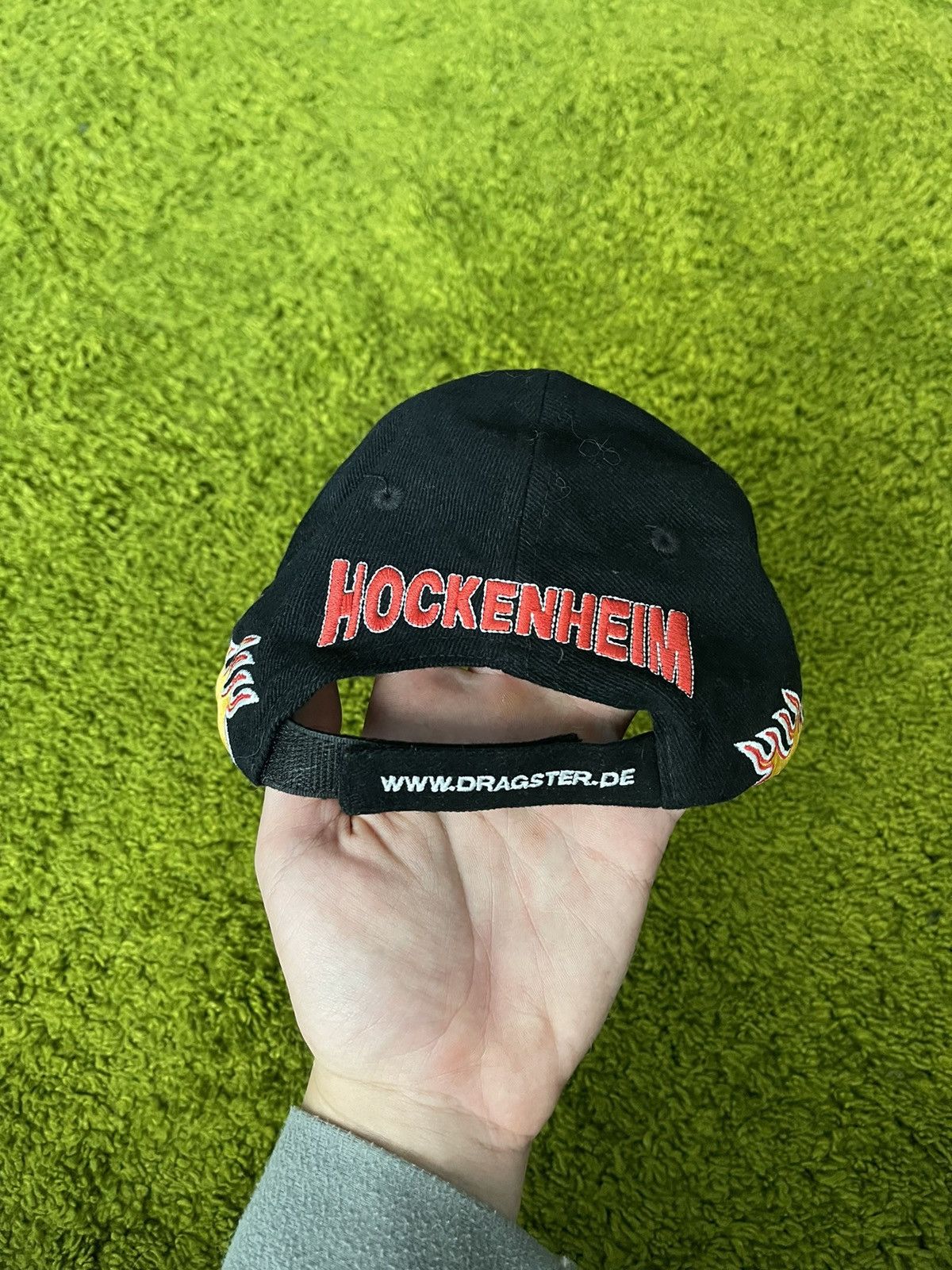 Vintage 🔥 Y2K style racing fire flame pattern cap Size 32 - 3 Thumbnail