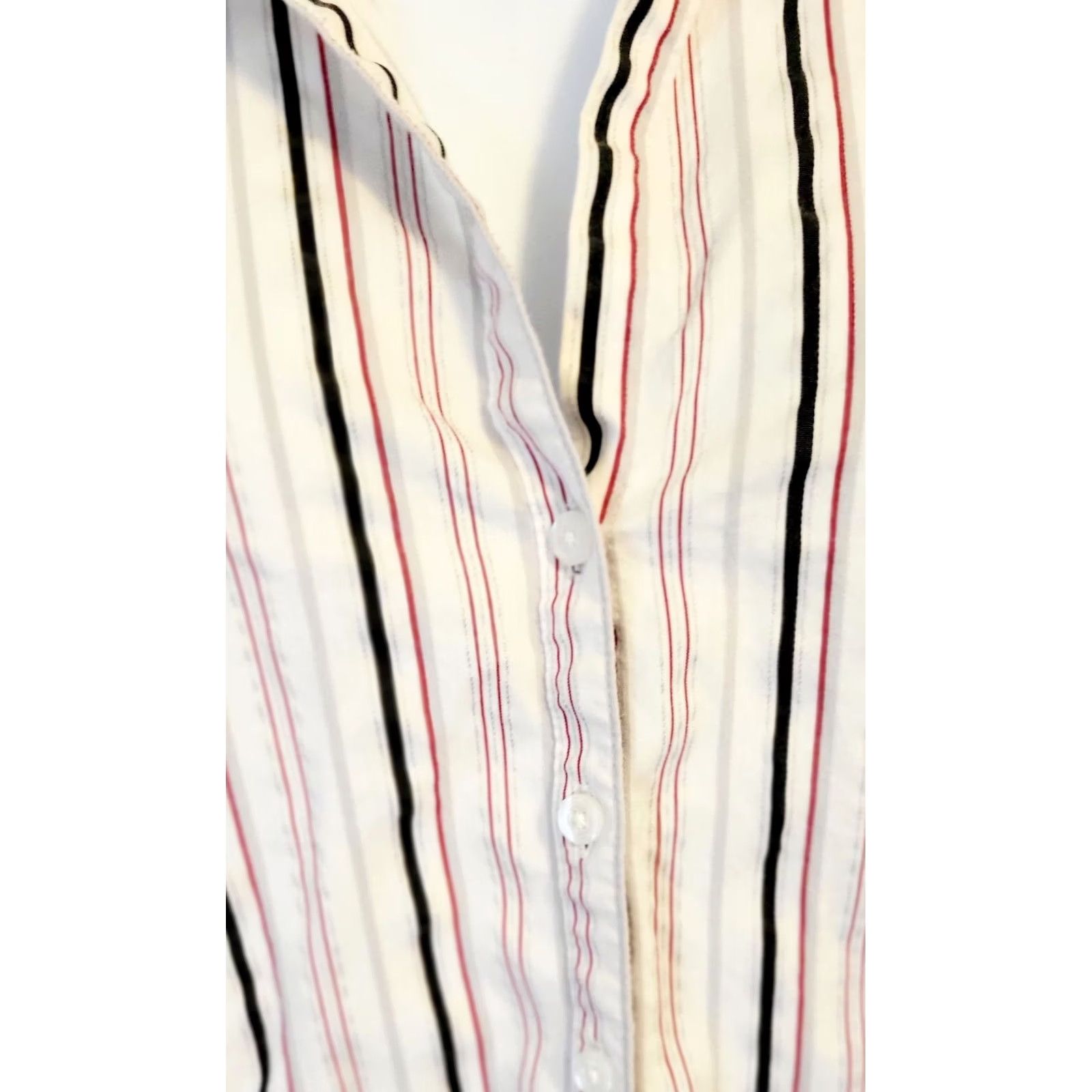 Vintage Vintage Fashion Bug Shirt Plus 2X 22 24 Classic Striped Button Up Size 4XL / US 24-26 - 2 Thumbnail