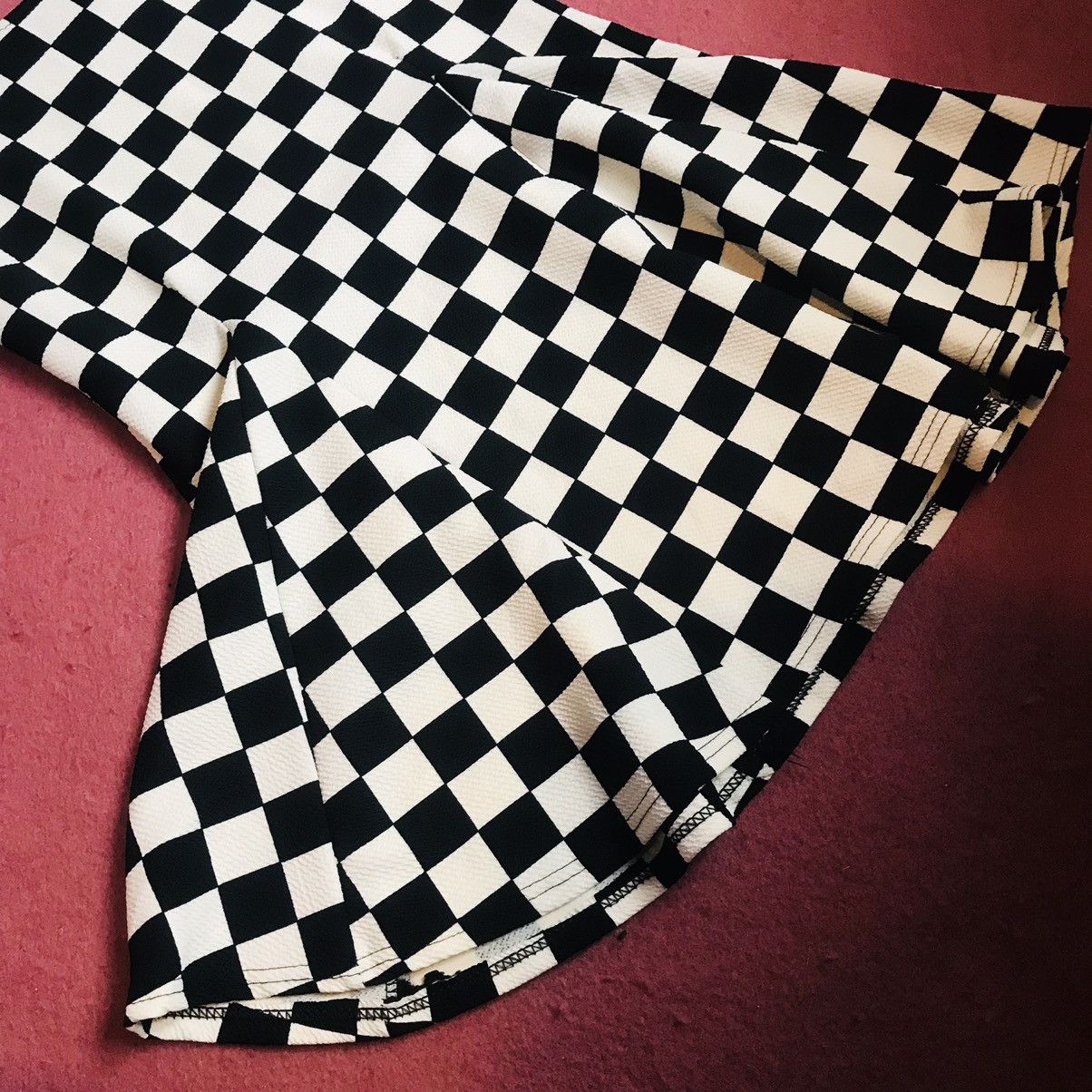 20471120 × If Six Was Nine Japanese Checker Babydoll Mini Dress Size M / US 6-8 / IT 42-44 - 6 Thumbnail