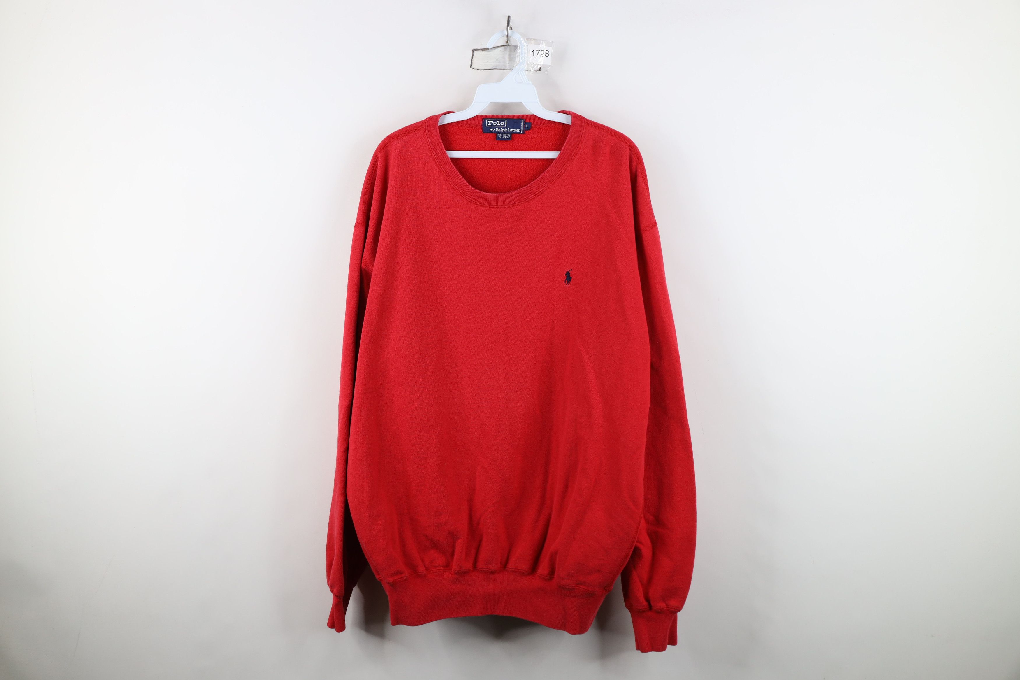 Ralph Lauren Vintage 90s Ralph Lauren Faded Crewneck Sweatshirt Red Size US L / EU 52-54 / 3 - 1 Thumbnail