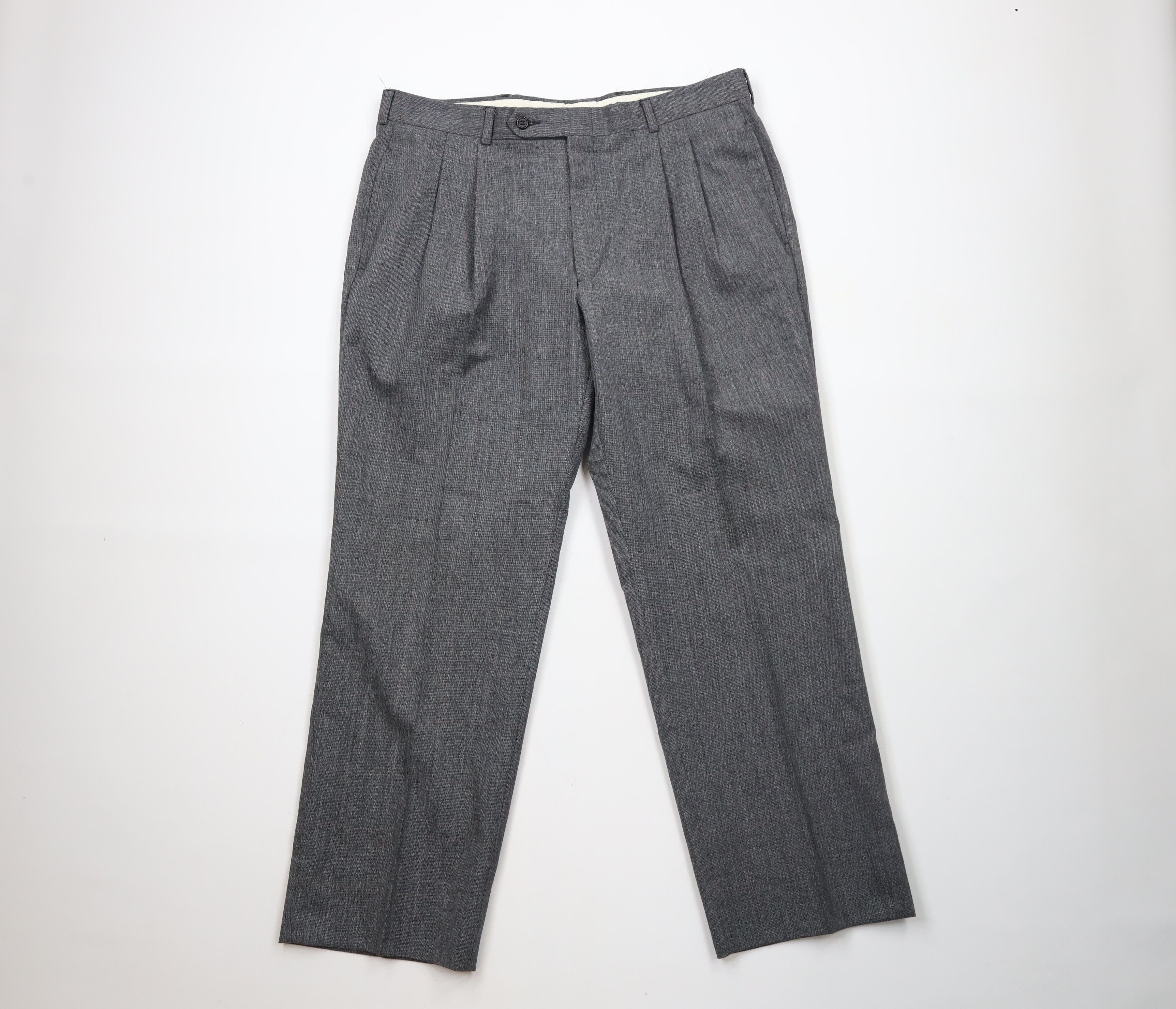 Vintage Vintage 70s Streetwear Wool Blend Wide Leg Chino Pants USA Size US 36 / EU 52 - 1 Thumbnail