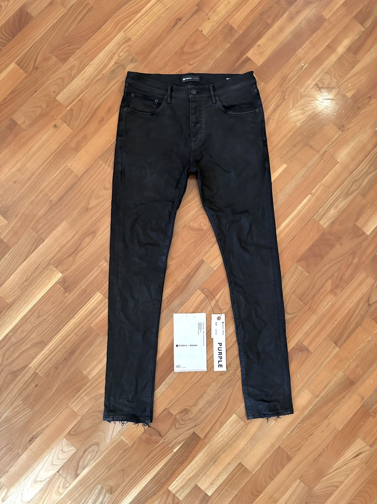 Purple Brand Black Resin Jeans