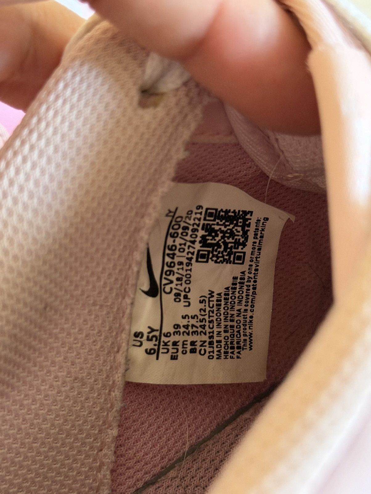 Nike Nike Air Force 1 Pink Foam Grade School Youth 6.5Y Women’s 8 Size US 6.5 / EU 39-40 - 4 Thumbnail