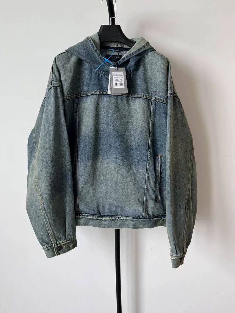 Balenciaga Balenciaga size 1 Pull-over hooded denim jacket Size US XS / EU 42 / 0 - 1 Thumbnail
