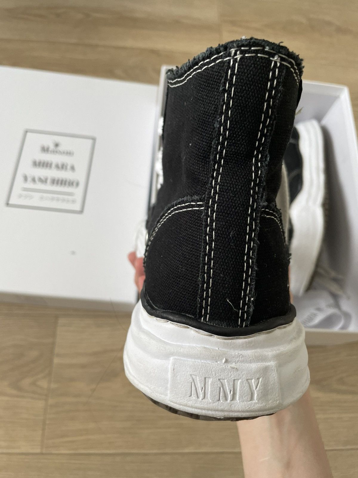 Maison MIHARA YASUHIRO MMY Maison Mihara Yasuhiro Peterson High Black Sneakers Size US 7.5 / EU 40-41 - 7 Thumbnail