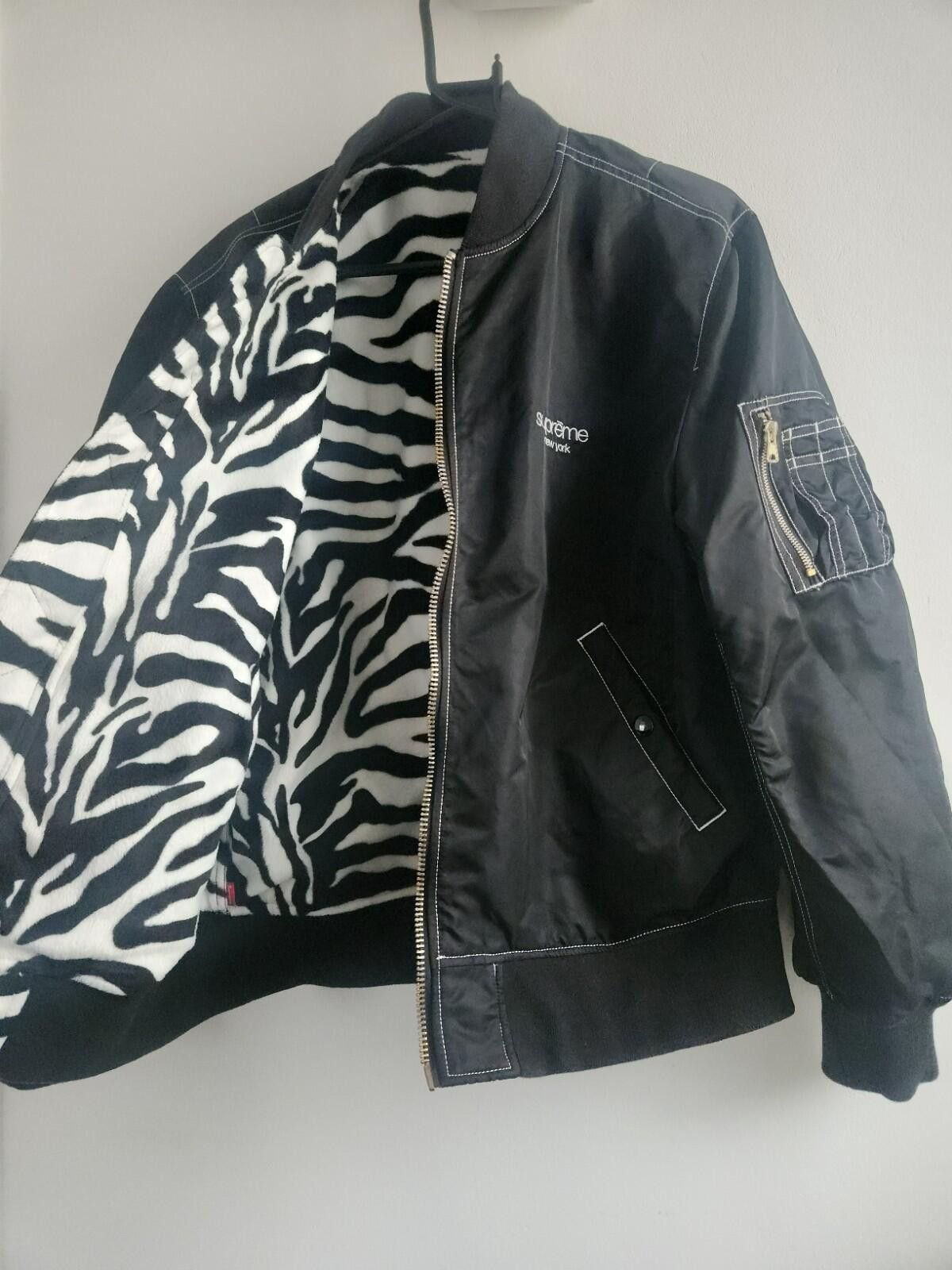 Supreme SS17 Supreme Contrast Stitch Reversible MA-1 Jacket | Grailed